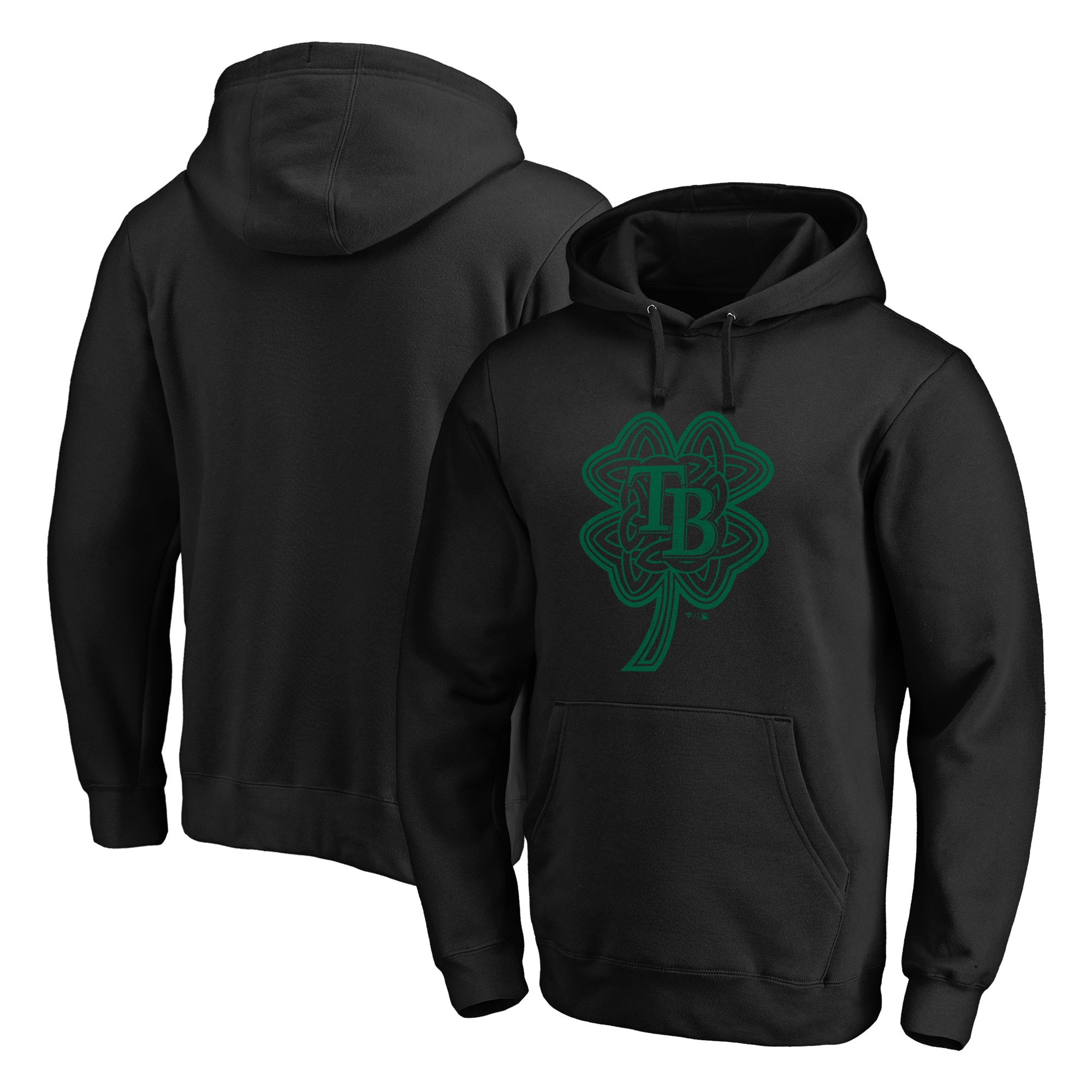 Men's Tampa Bay Rays  Branded Black St. Patrick's Day Celtic Charm Pullover Hoodie