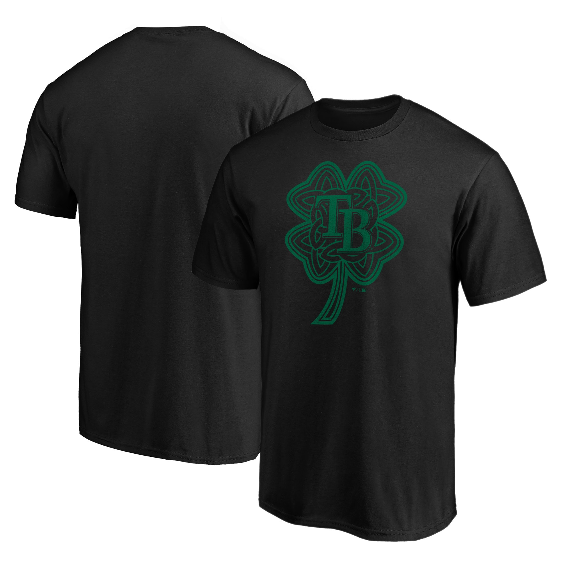 Men's Tampa Bay Rays Branded Black St. Patrick's Day Celtic Charm T-Shirt