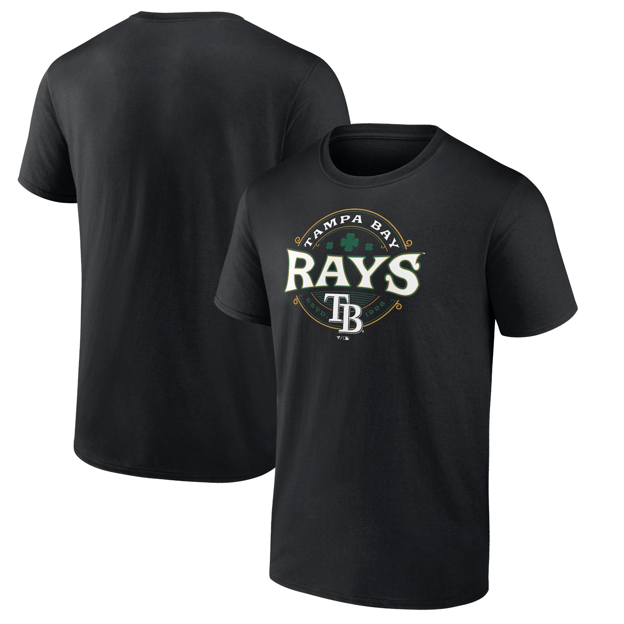 Men's Tampa Bay Rays  Branded Black St. Patrick's Day Lucky T-Shirt