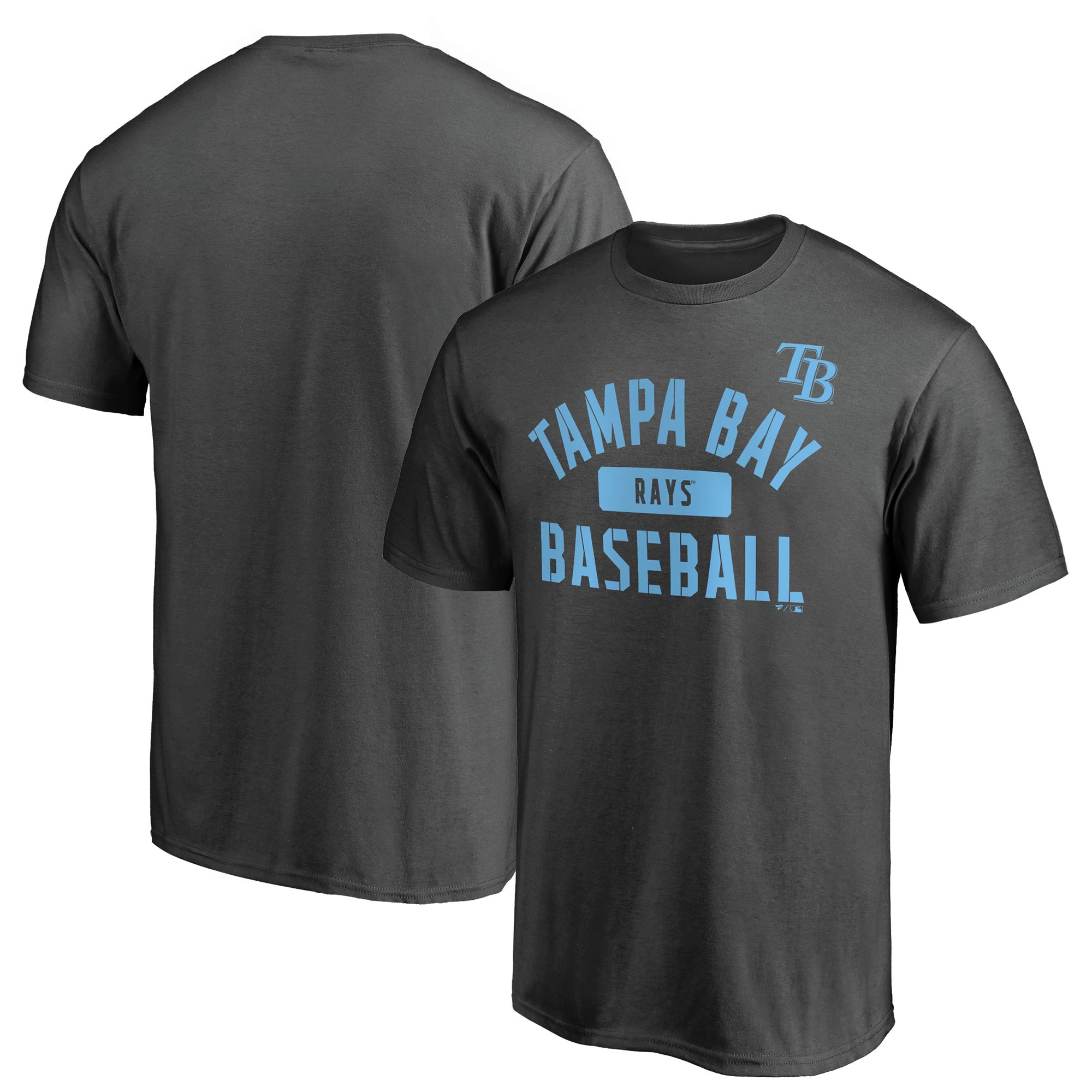 Men's Tampa Bay Rays  Branded Charcoal Iconic Primary Pill T-Shirt