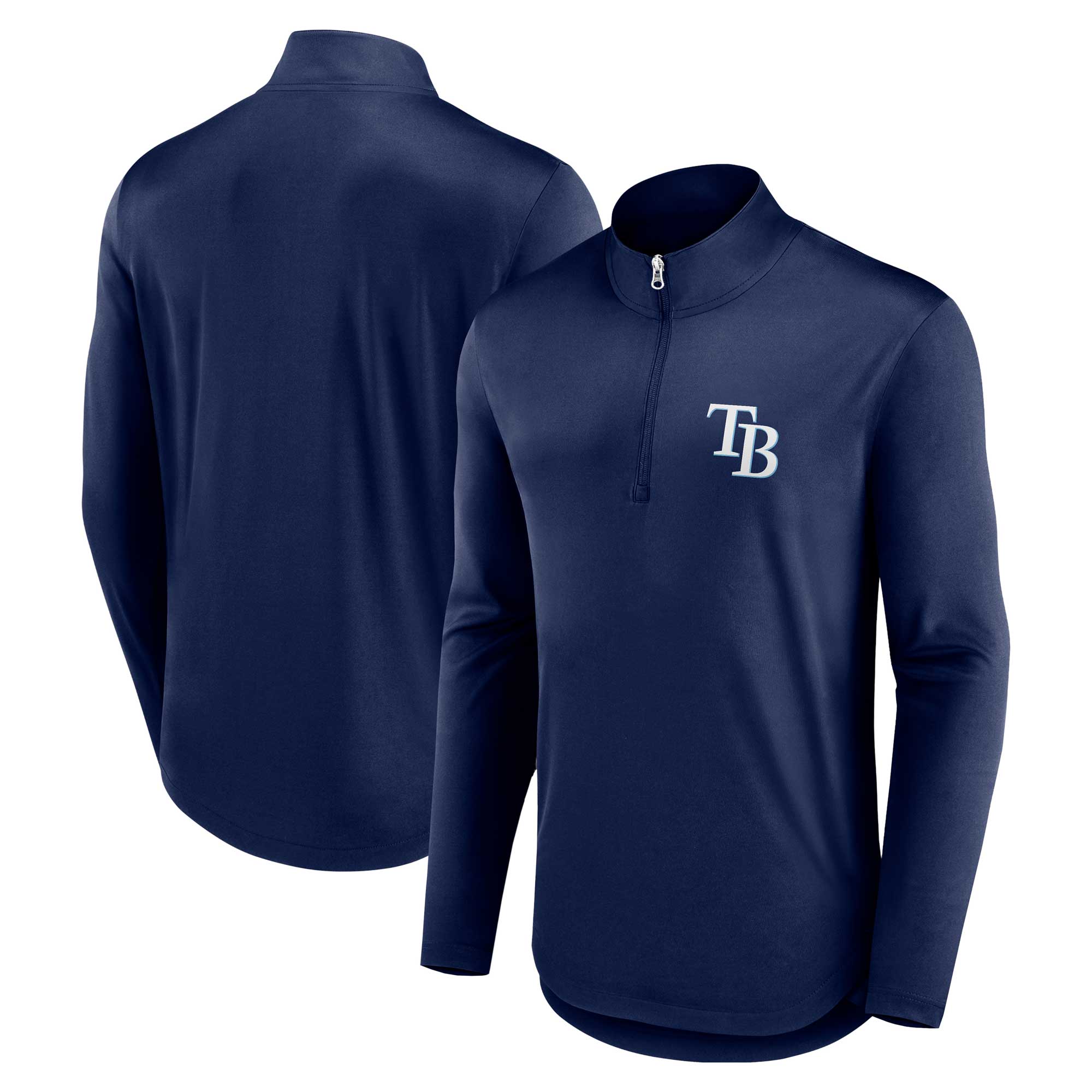 Men's Tampa Bay Rays  Branded  Branded Navy Quarterback Quarter-Zip Top