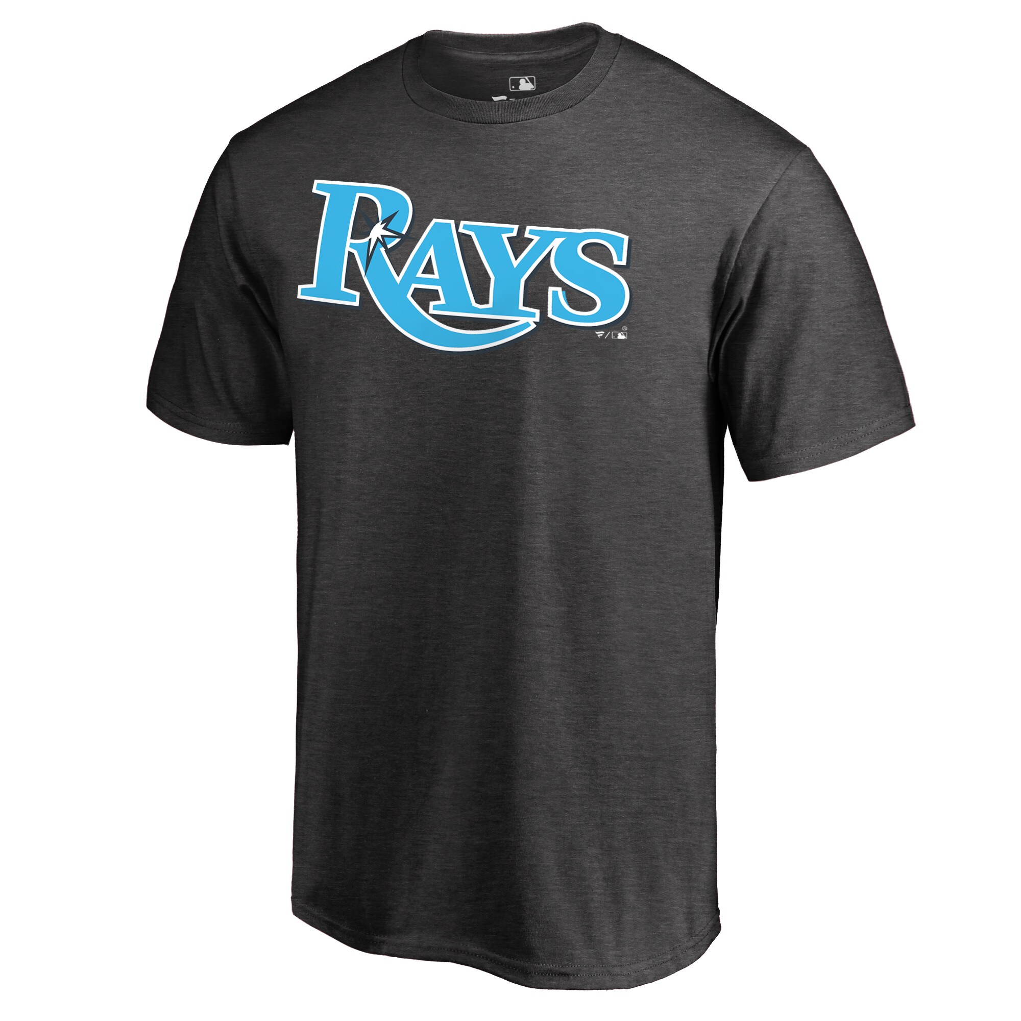 Men's Tampa Bay Rays  Branded Heather Gray 2019 Father's Day Blue Wordmark T-Shirt