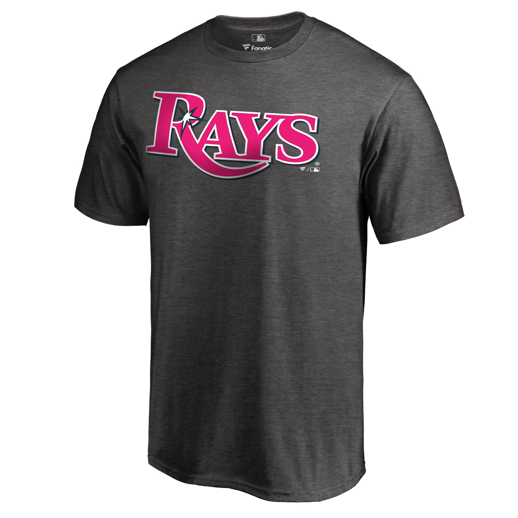 Men's Tampa Bay Rays  Branded Heather Gray 2019 Mother's Day Pink Wordmark T-Shirt