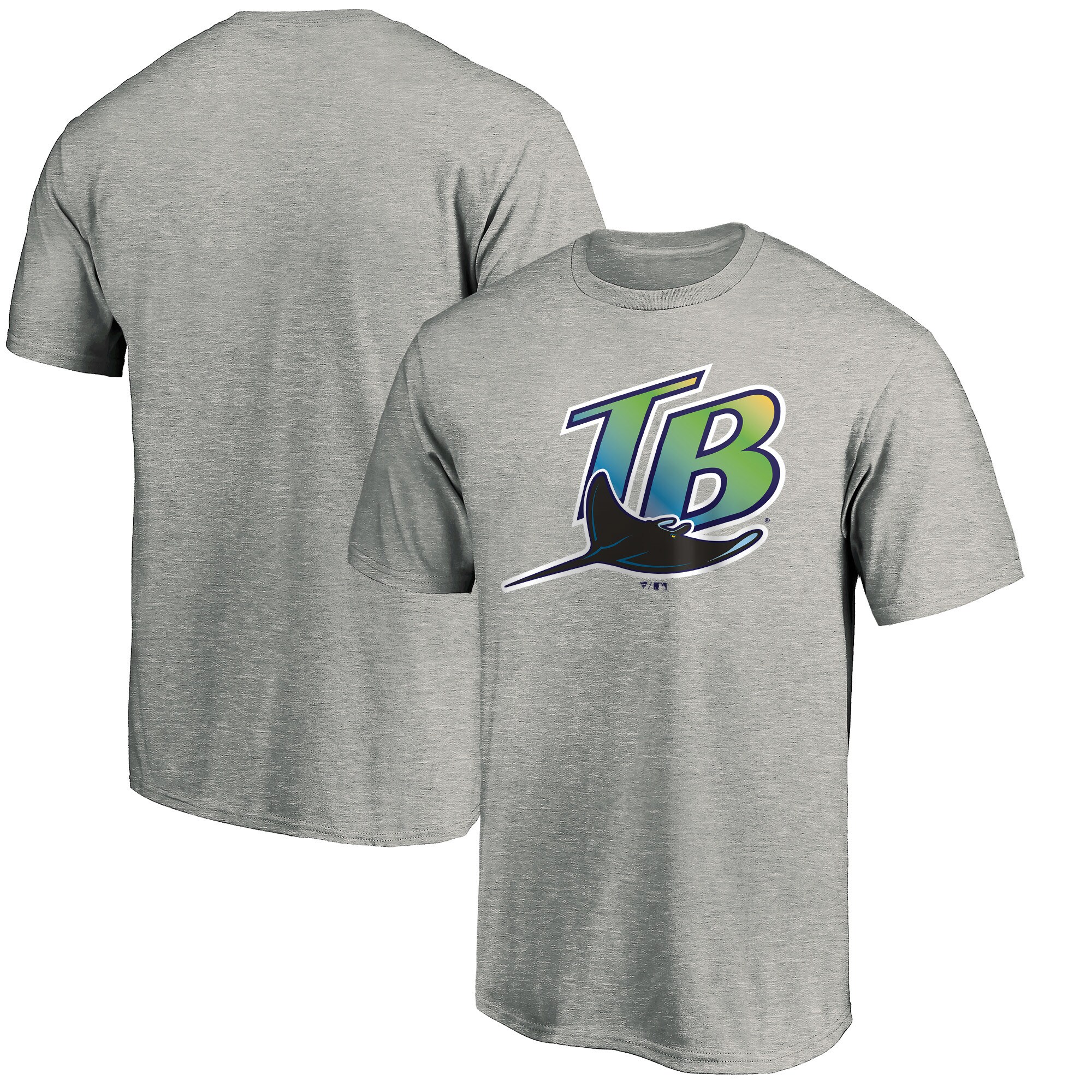 Men's Tampa Bay Rays  Branded Heather Gray Cooperstown Collection Wahconah T-Shirt