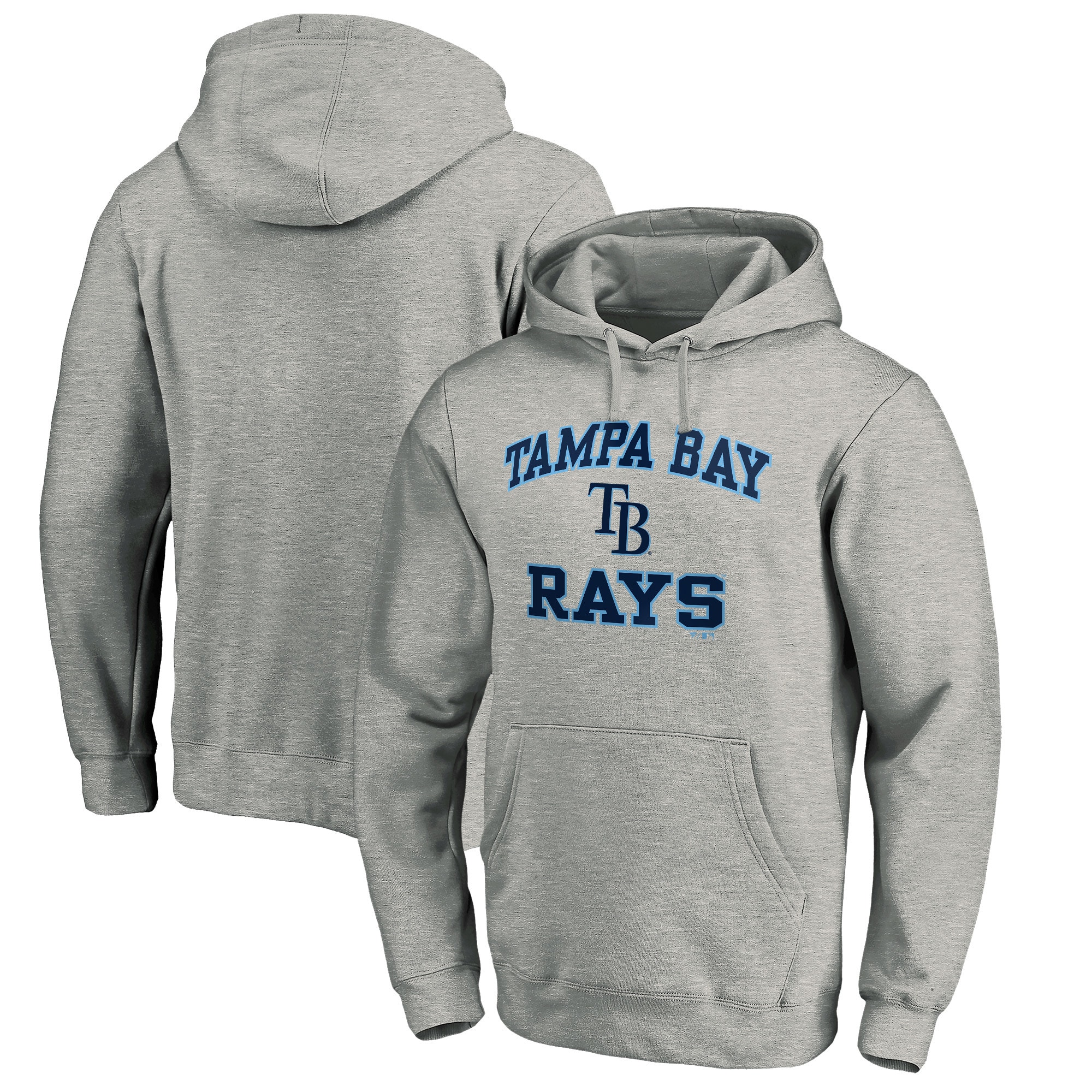 Men's Tampa Bay Rays  Branded Heather Gray Heart & Soul Pullover Hoodie