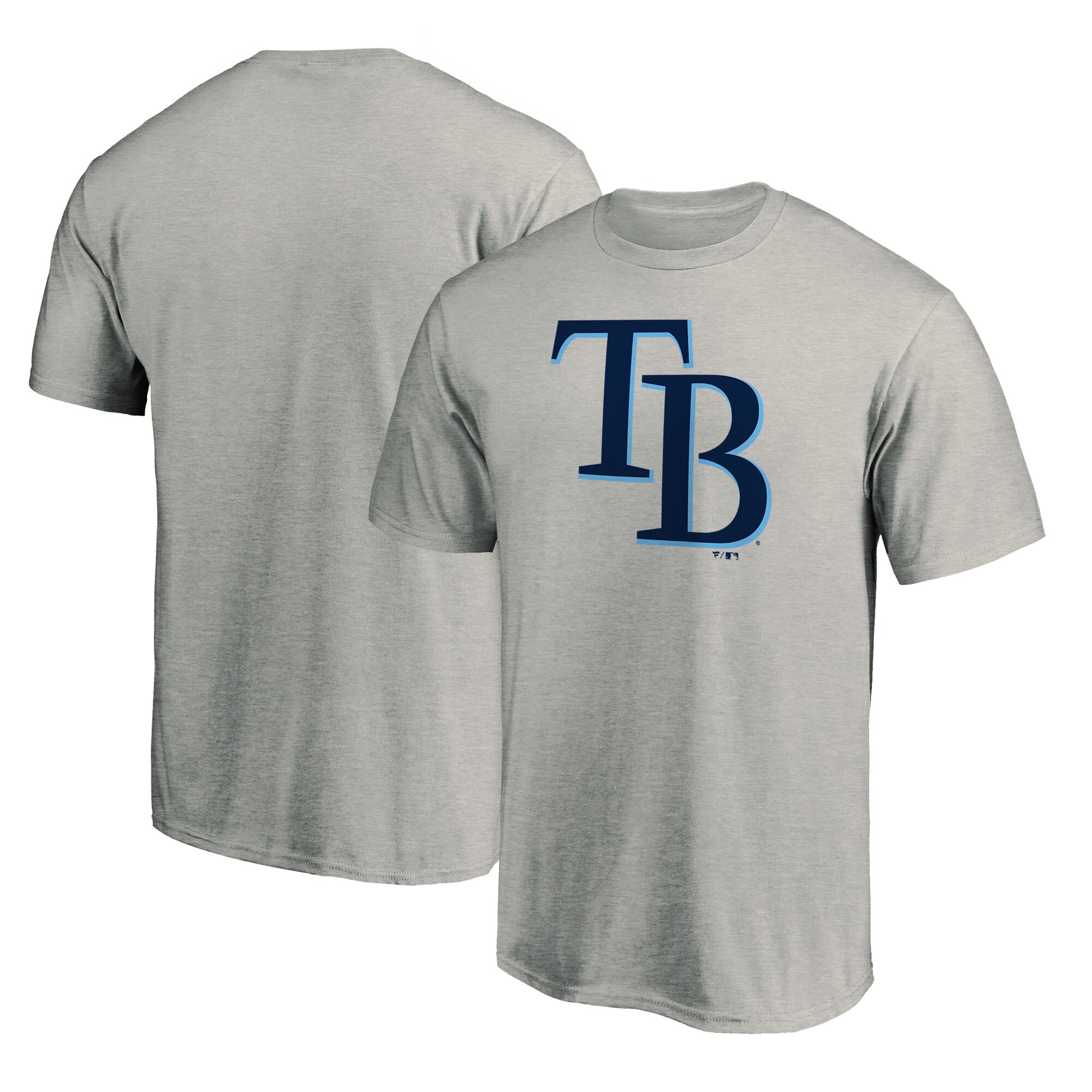 Men's Tampa Bay Rays  Branded Heathered Gray Official Team Logo T-Shirt