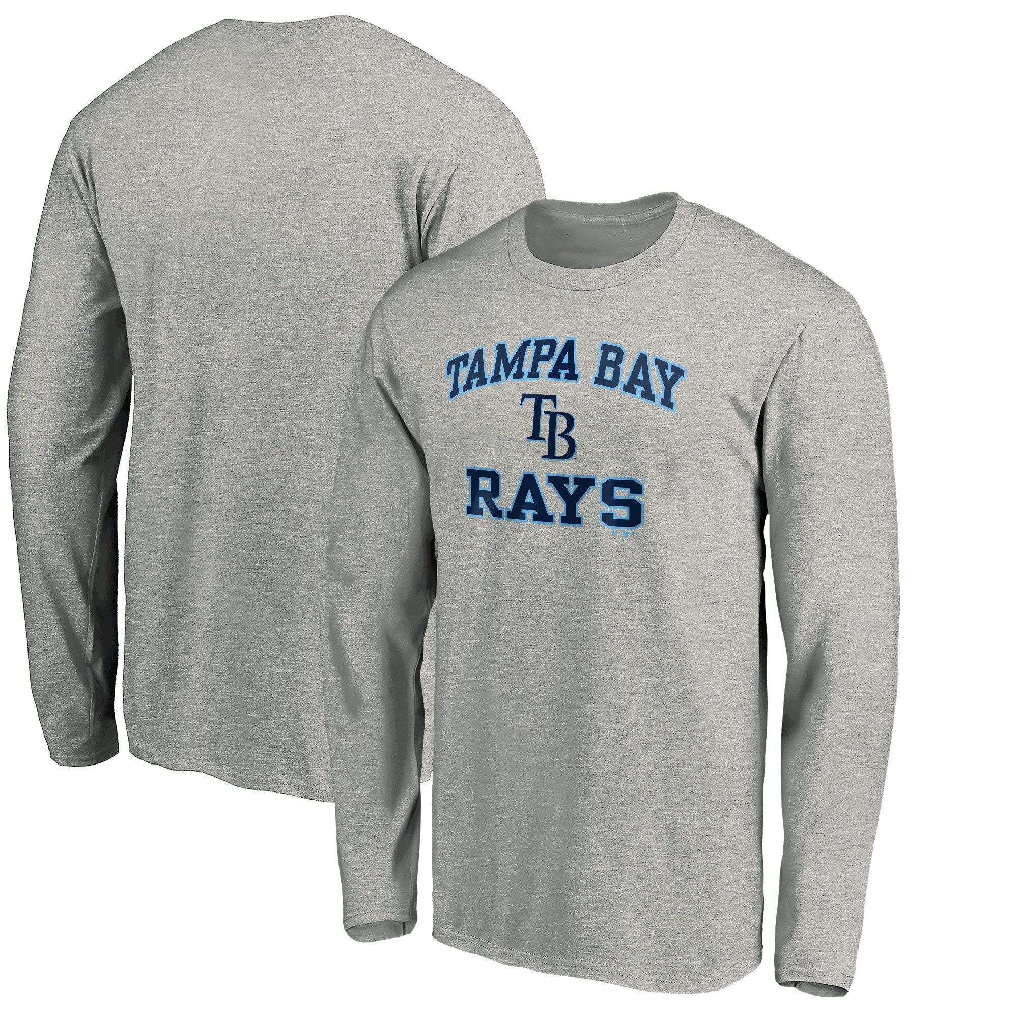 Men's Tampa Bay Rays  Branded Heathered Gray Team Heart & Soul Long Sleeve T-Shirt