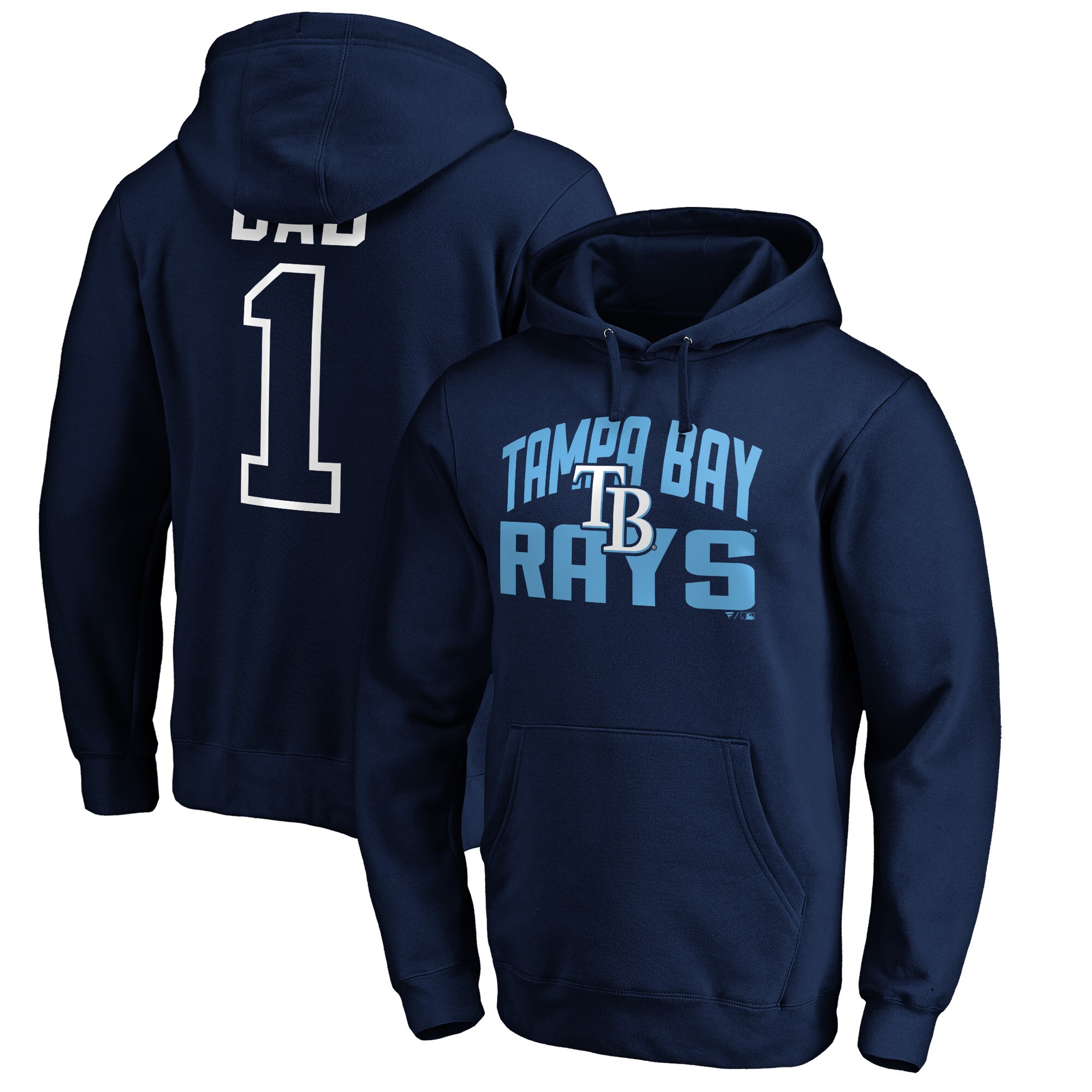 Men's Tampa Bay Rays  Branded Navy Father's Day #1 Dad Pullover Hoodie