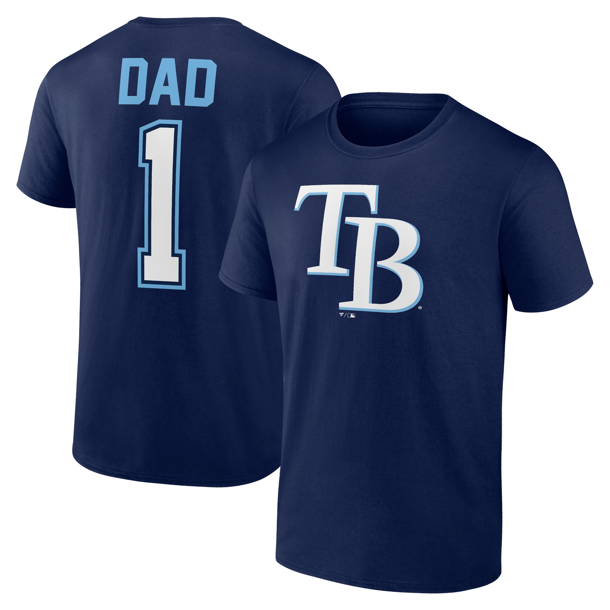Men's Tampa Bay Rays  Branded Navy Father's Day #1 Dad T-Shirt