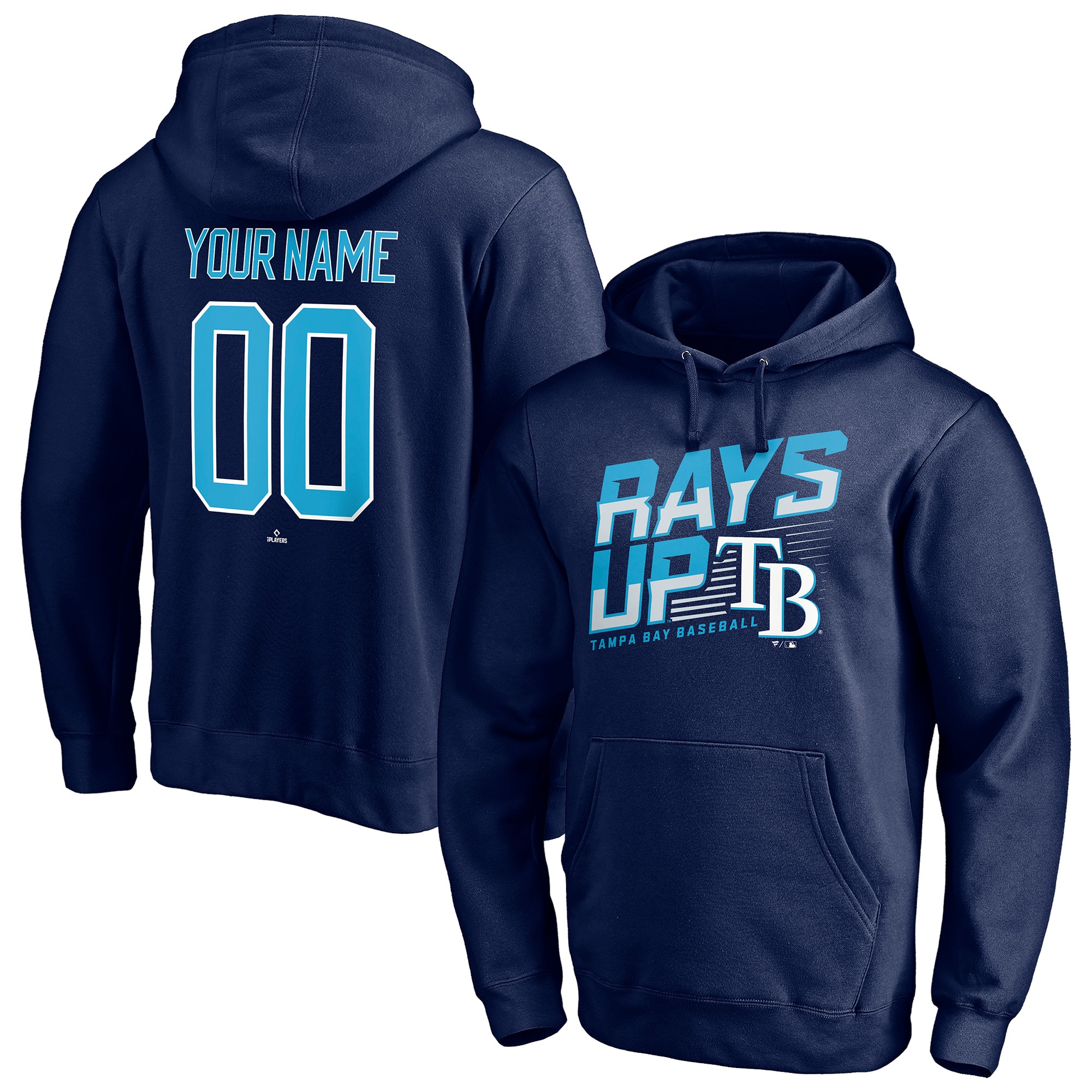 Men's Tampa Bay Rays  Branded Navy Hometown Legend Personalized Name & Number Pullover Hoodie