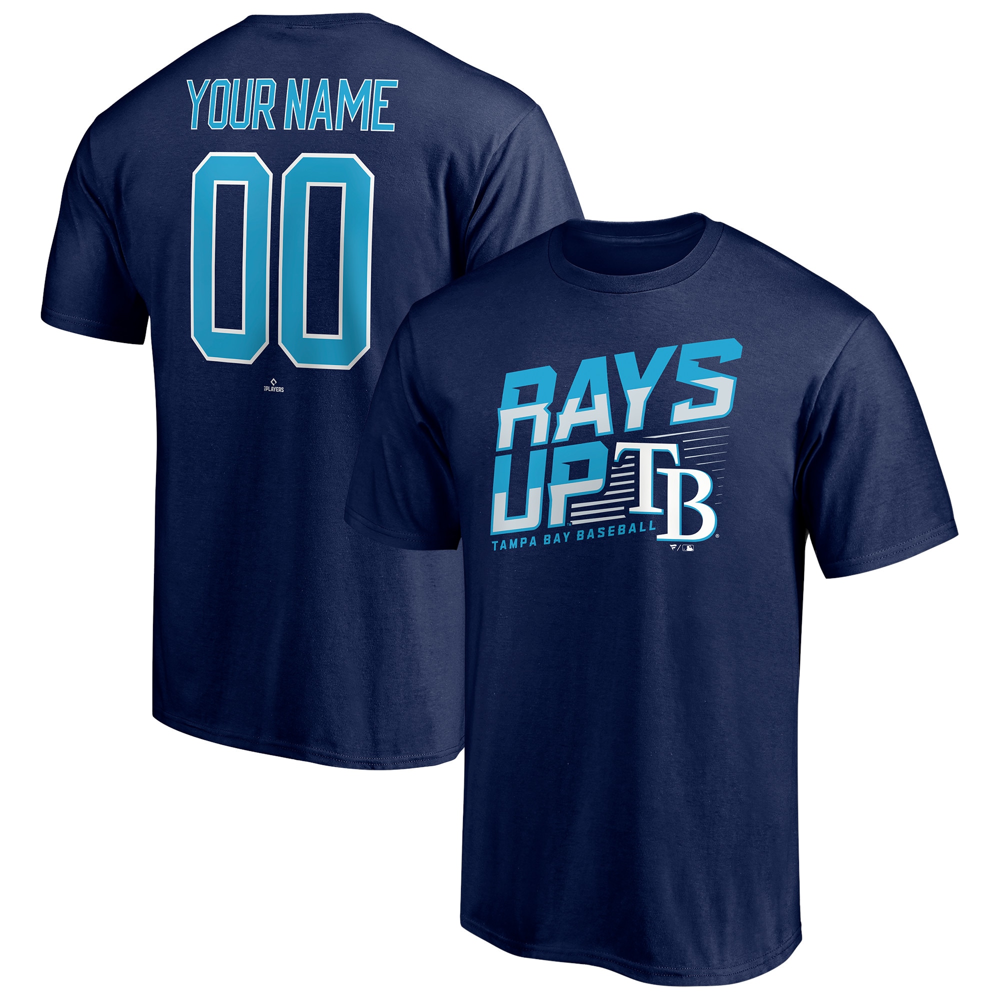 Men's Tampa Bay Rays  Branded Navy Hometown Legend Personalized Name & Number T-Shirt