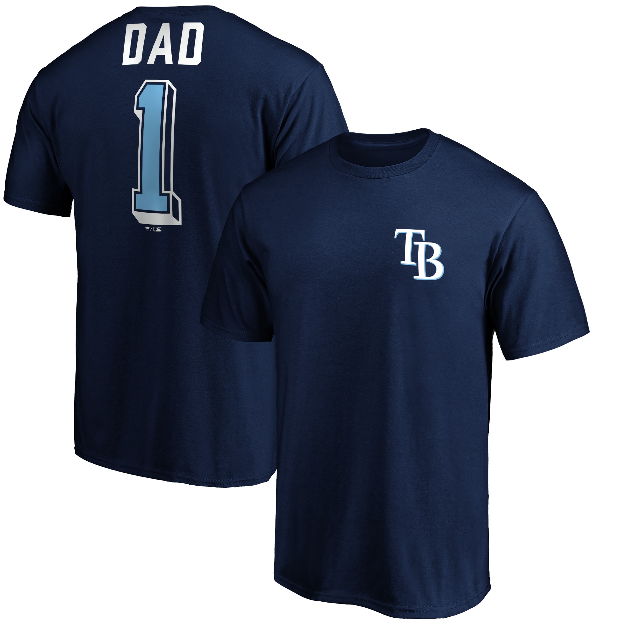 Men's Tampa Bay Rays  Branded Navy Number One Dad T-Shirt