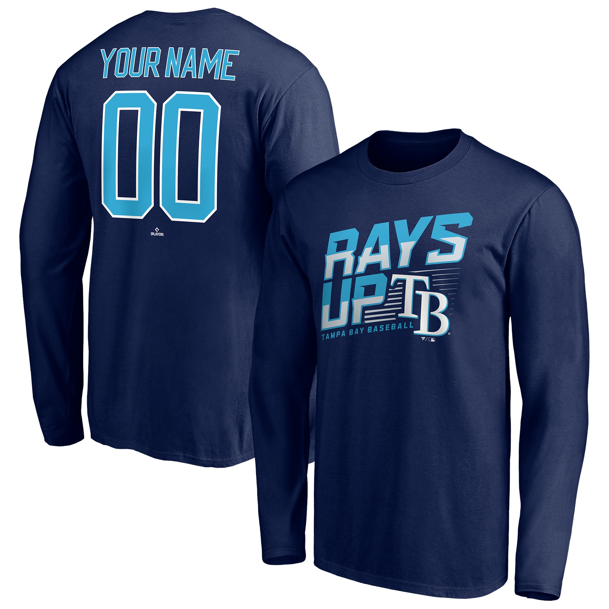 Men's Tampa Bay Rays  Branded Navy Personalized Hometown Legend Long Sleeve T-Shirt