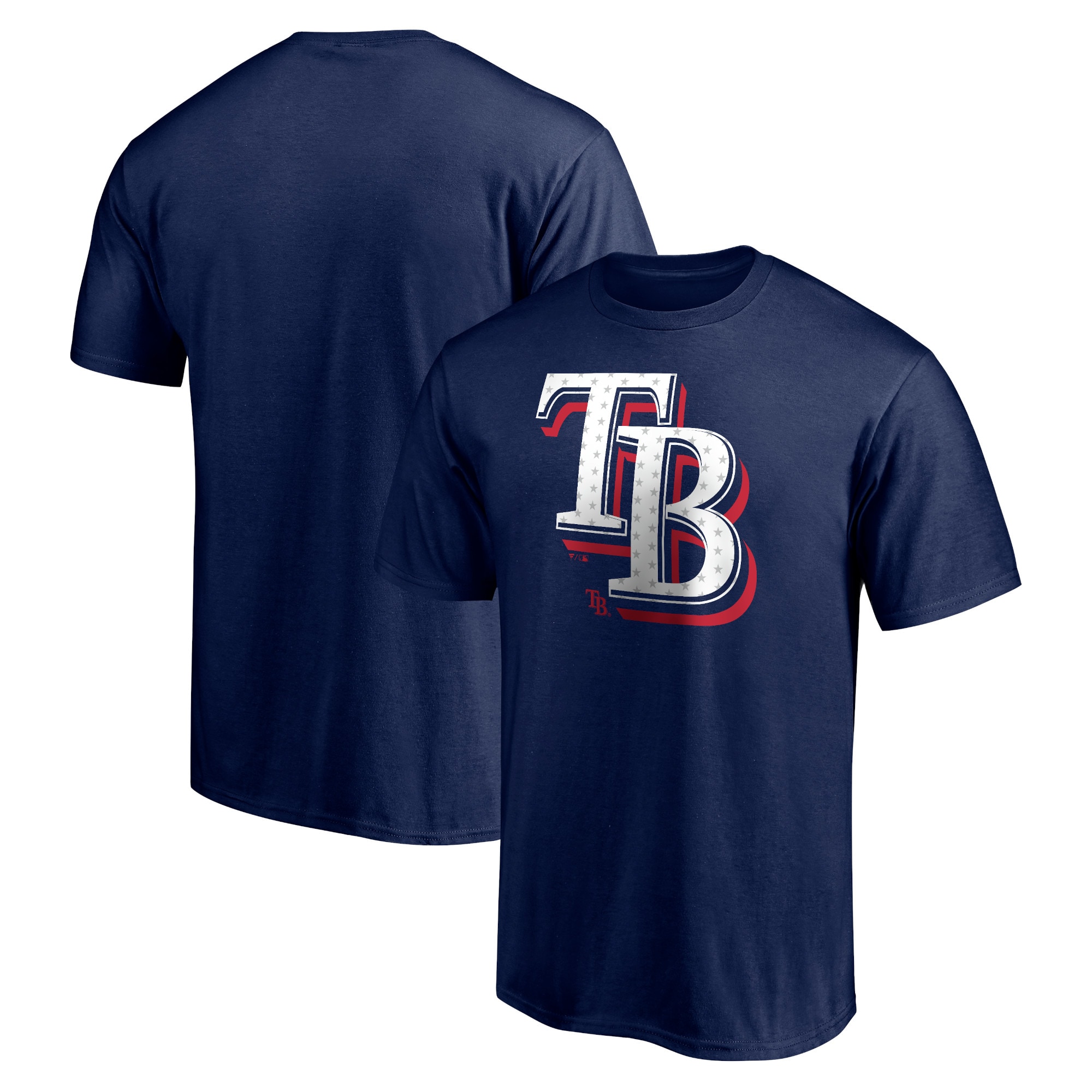Men's Tampa Bay Rays  Branded Navy Red White and Team T-Shirt