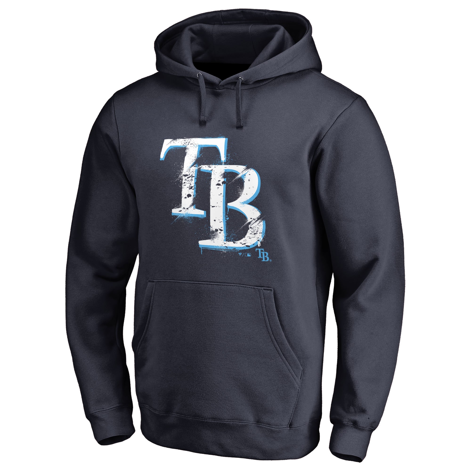 Men's Tampa Bay Rays  Branded Navy Splatter Logo Pullover Hoodie