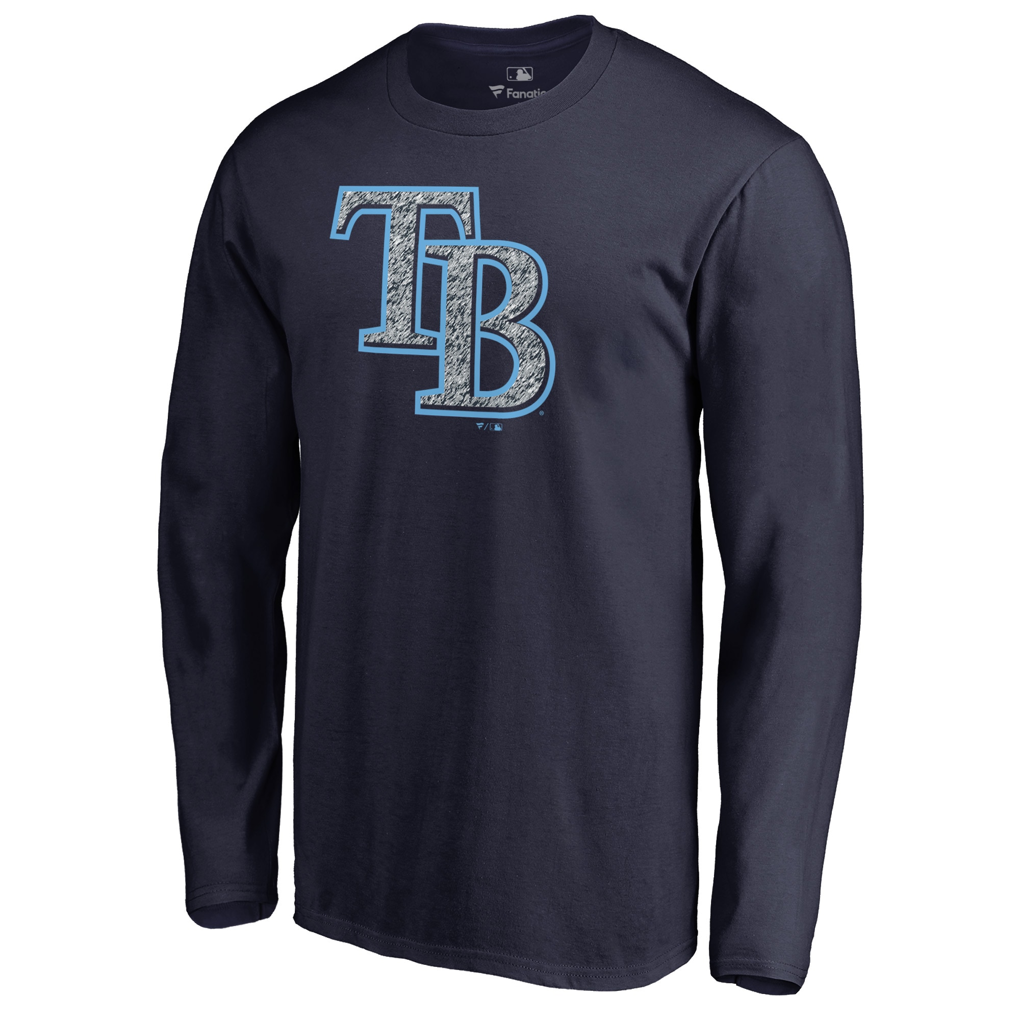 Men's Tampa Bay Rays  Branded Navy Static Logo Long Sleeve T-Shirt