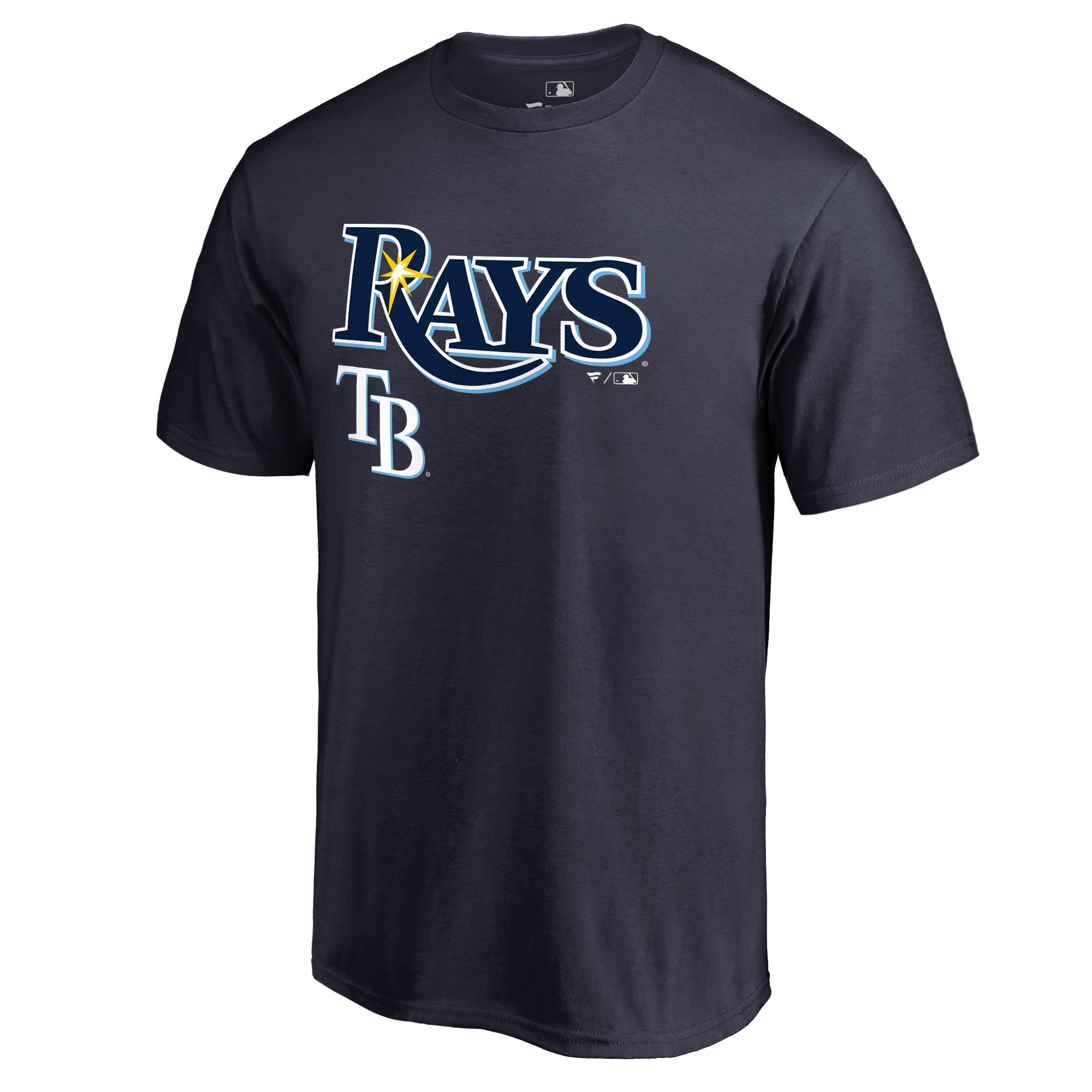 Men's Tampa Bay Rays  Branded Navy Team Lockup T-Shirt