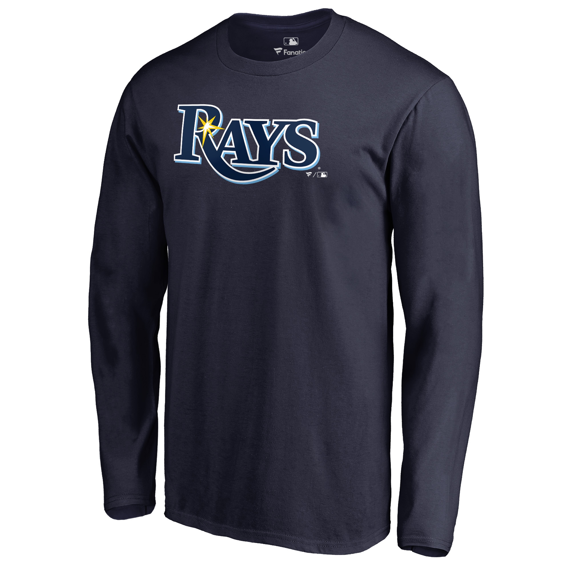 Men's Tampa Bay Rays  Branded Navy Team Wordmark Long Sleeve T-Shirt