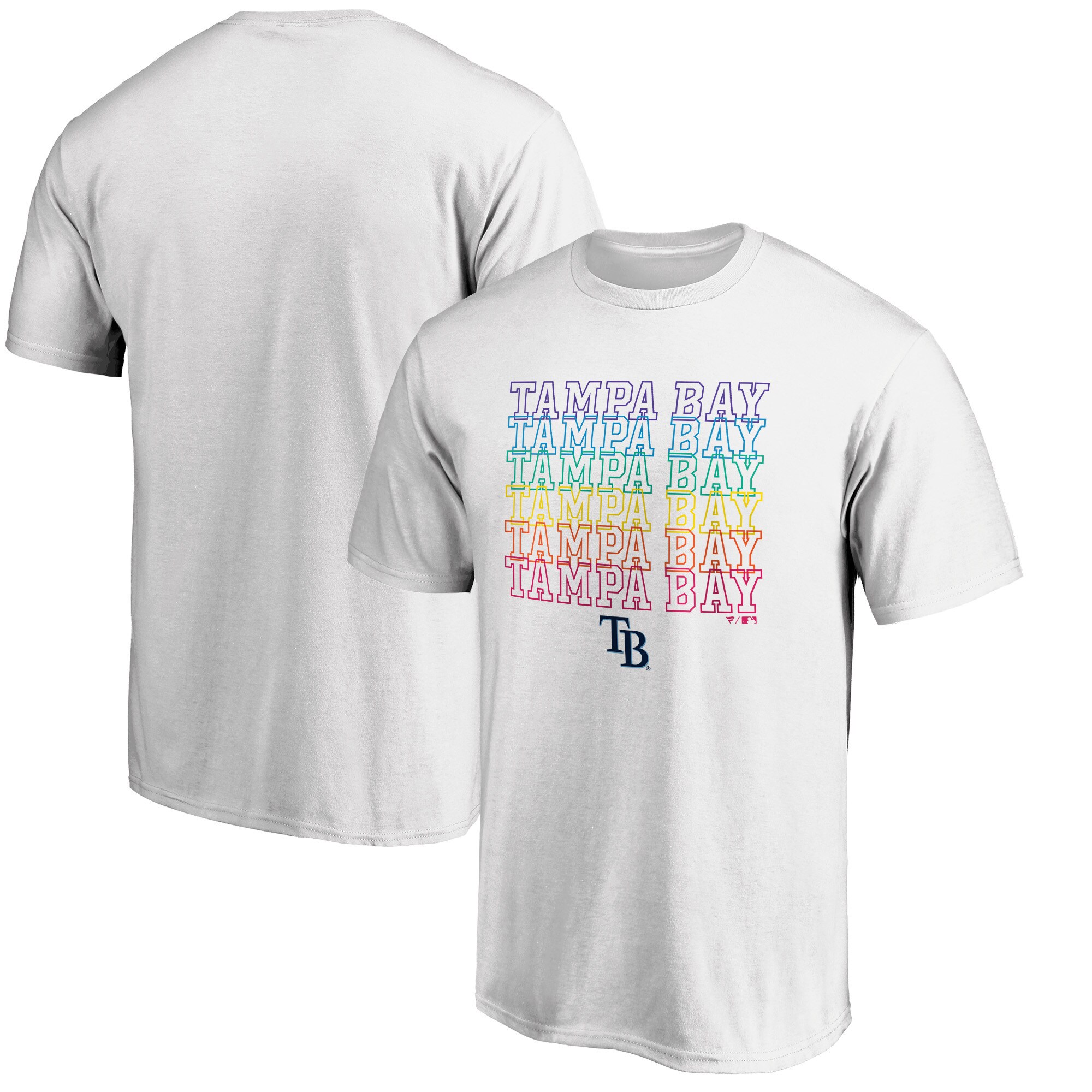 Men's Tampa Bay Rays  Branded White City Pride T-Shirt
