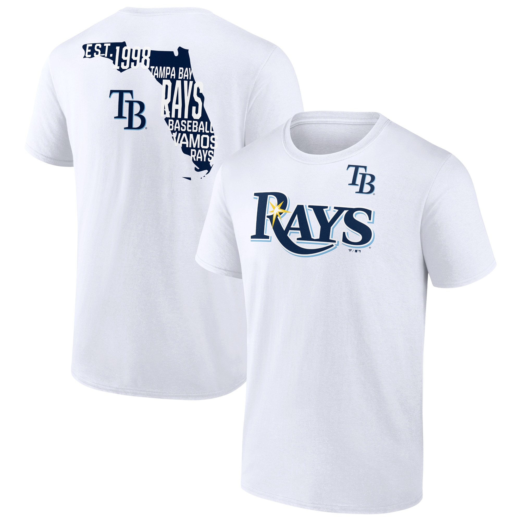 Men's Tampa Bay Rays Branded White Hot Shot T-Shirt
