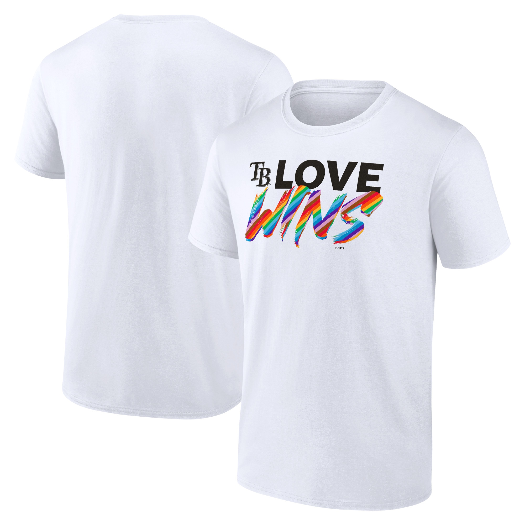 Men's Tampa Bay Rays  Branded White Love Wins T-Shirt