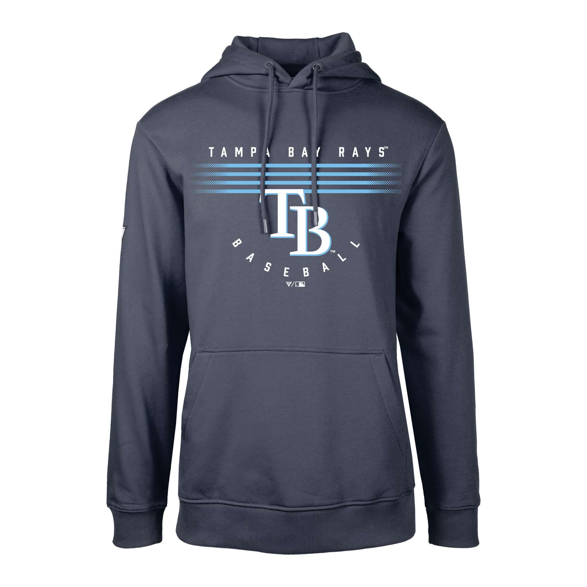 Men's Tampa Bay Rays Levelwear Navy Podium Box Score Pullover Hoodie