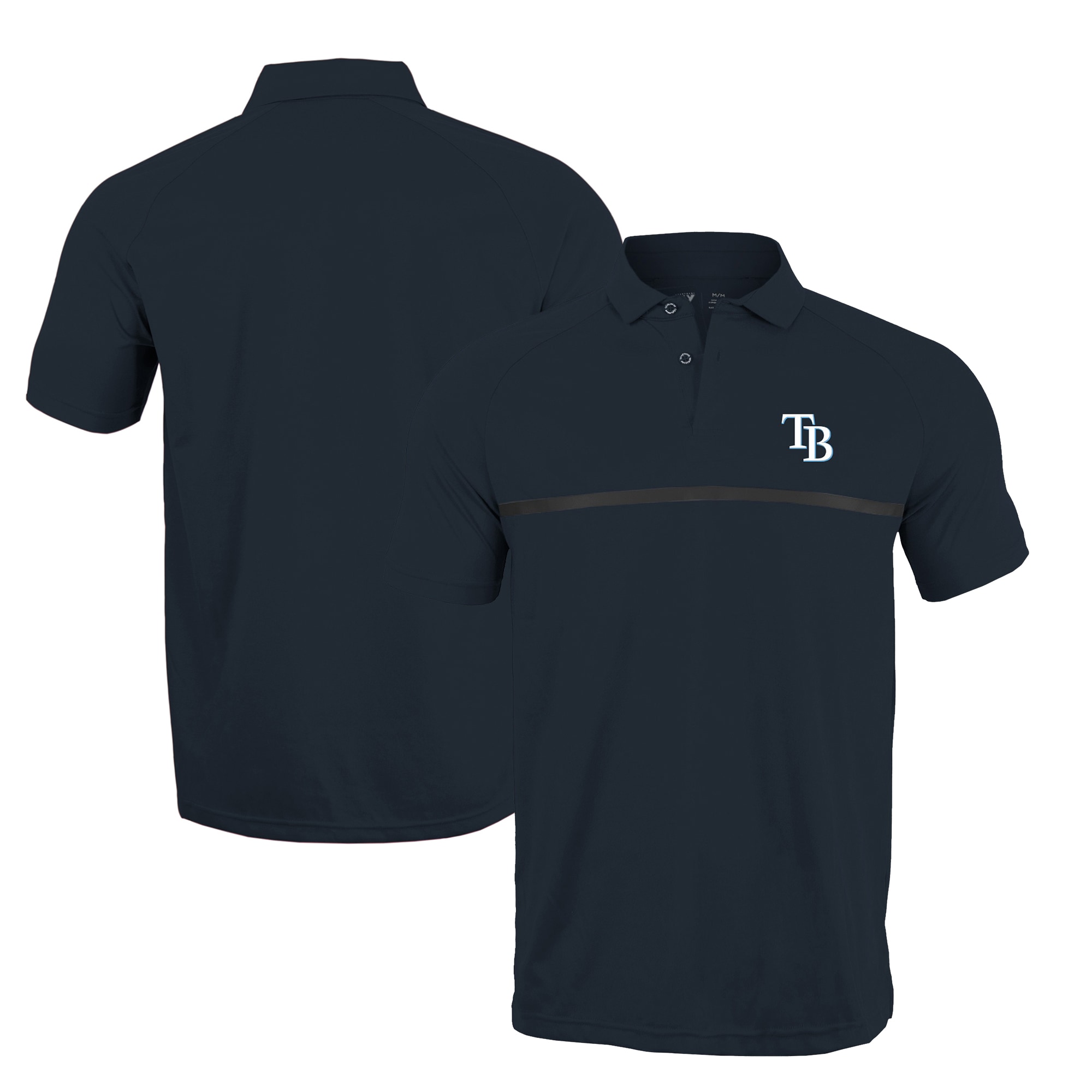 Men's Tampa Bay Rays Levelwear Navy Sector Core Raglan Polo