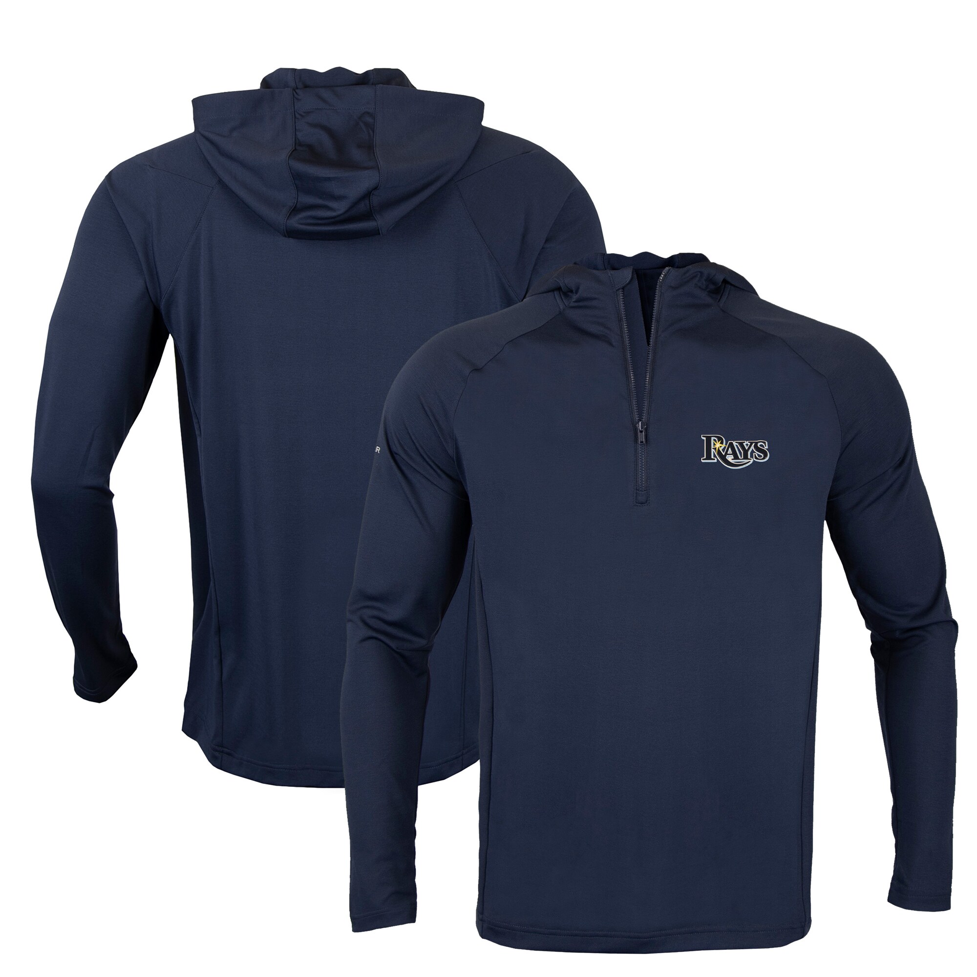 Men's Tampa Bay Rays Levelwear Navy Zander Insignia Core Quarter-Zip Pullover Hoodie