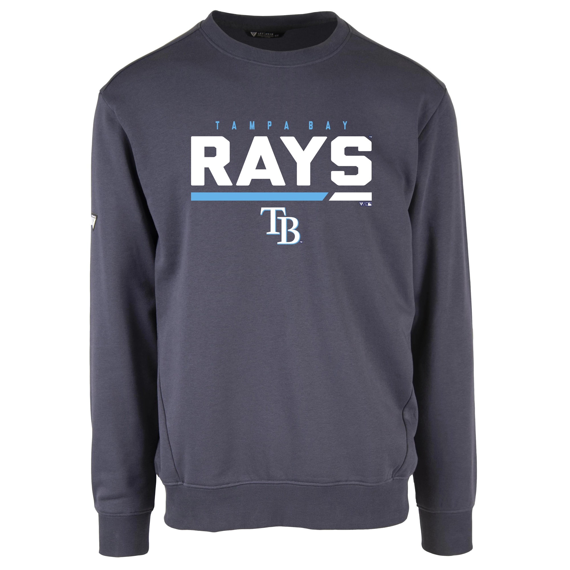 Men's Tampa Bay Rays Levelwear Navy Zane Fleece Pullover Sweatshirt