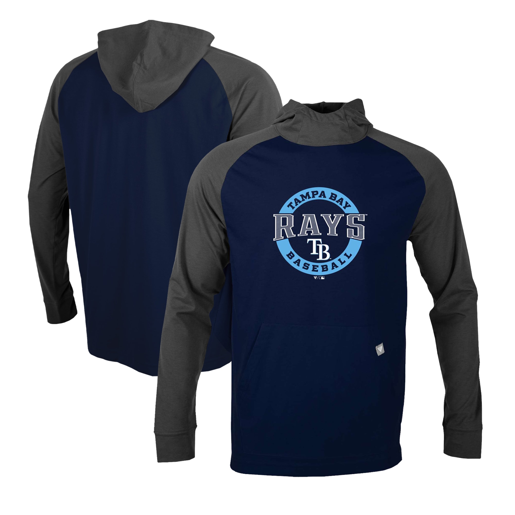 Men's Tampa Bay Rays  Levelwear Navy/Charcoal Uproar Farm Team Pullover Hoodie
