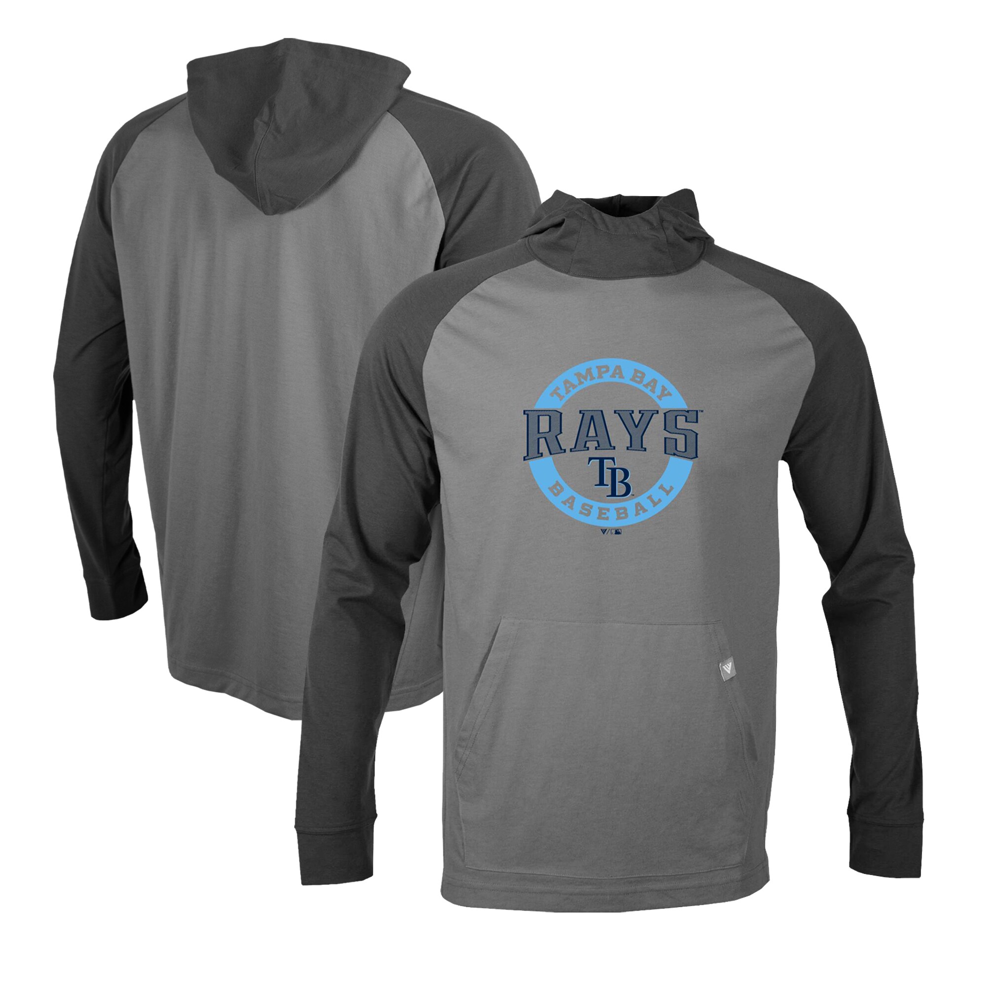 Men's Tampa Bay Rays  Levelwear Steel/Charcoal Uproar Farm Team Pullover Hoodie