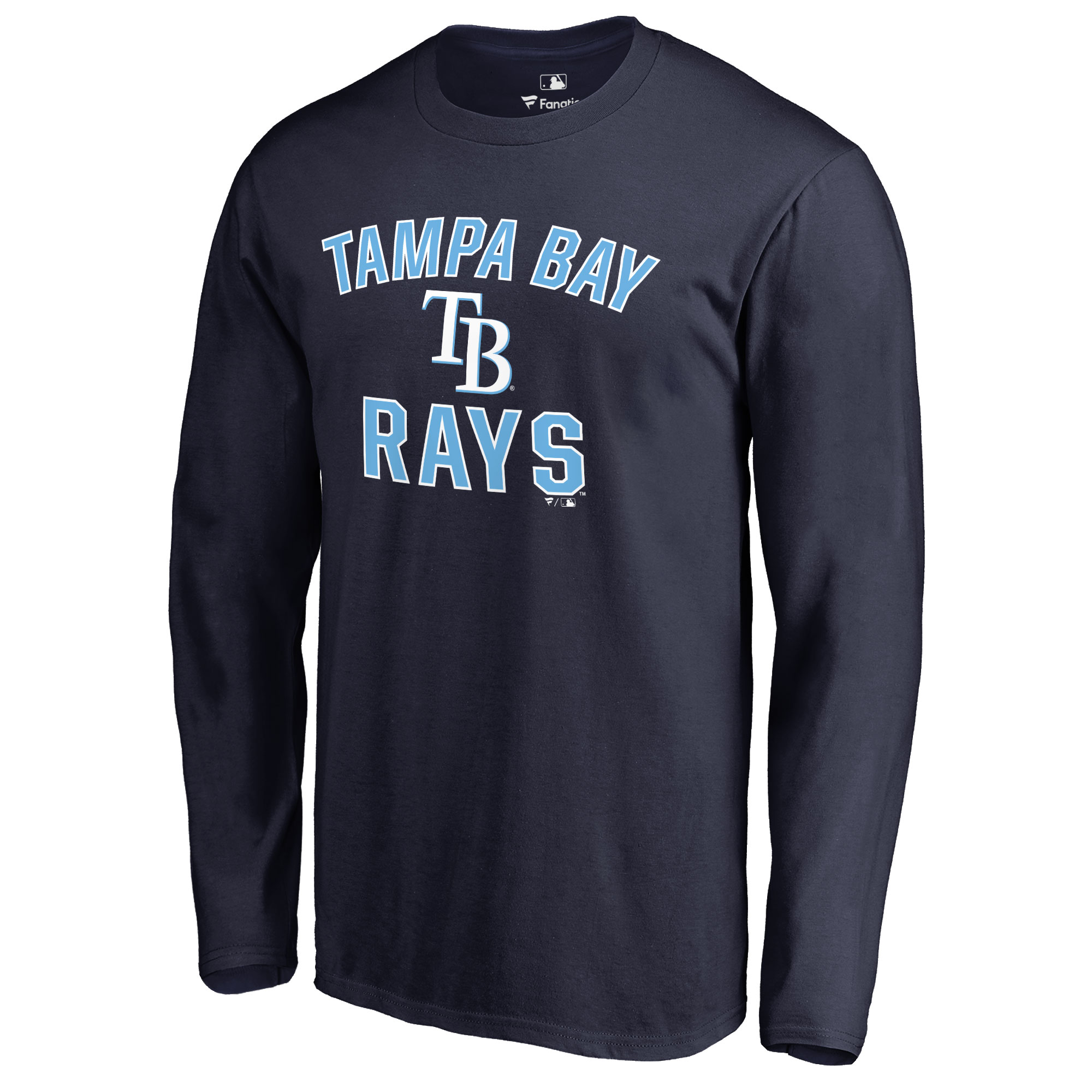 Men's Tampa Bay Rays Navy Victory Arch Long Sleeve T-Shirt