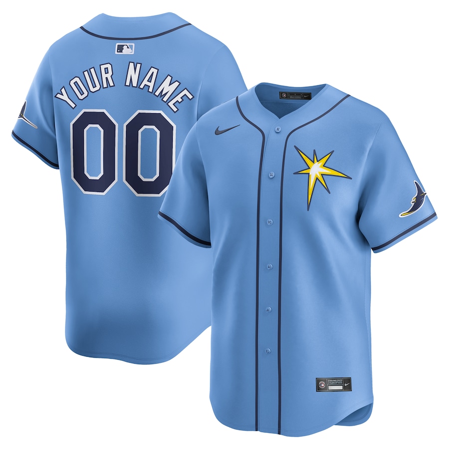 Men's Tampa Bay Rays Nike Light Blue Alternate Limited Custom Jersey