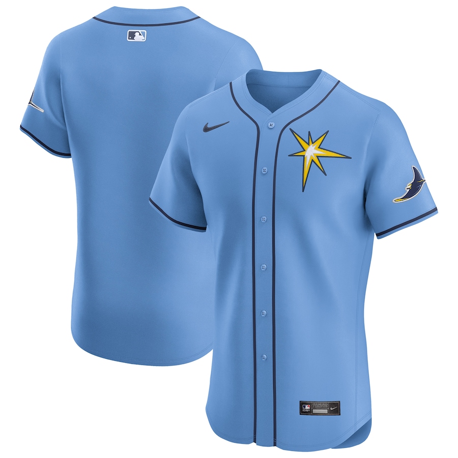 Men's Tampa Bay Rays Nike Light Blue Alternate Vapor Premier Elite Patch Jersey
