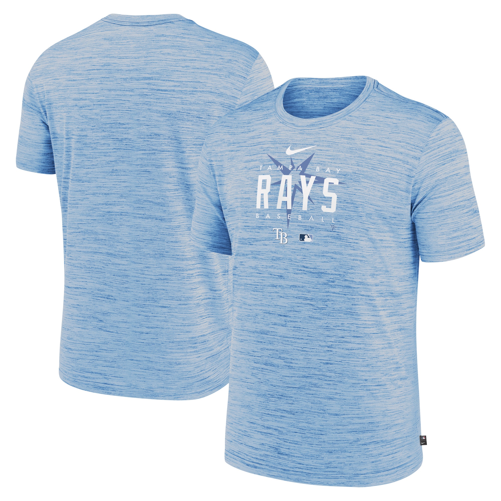 Men's Tampa Bay Rays Nike Light Blue Authentic Collection Velocity Performance Practice T-Shirt