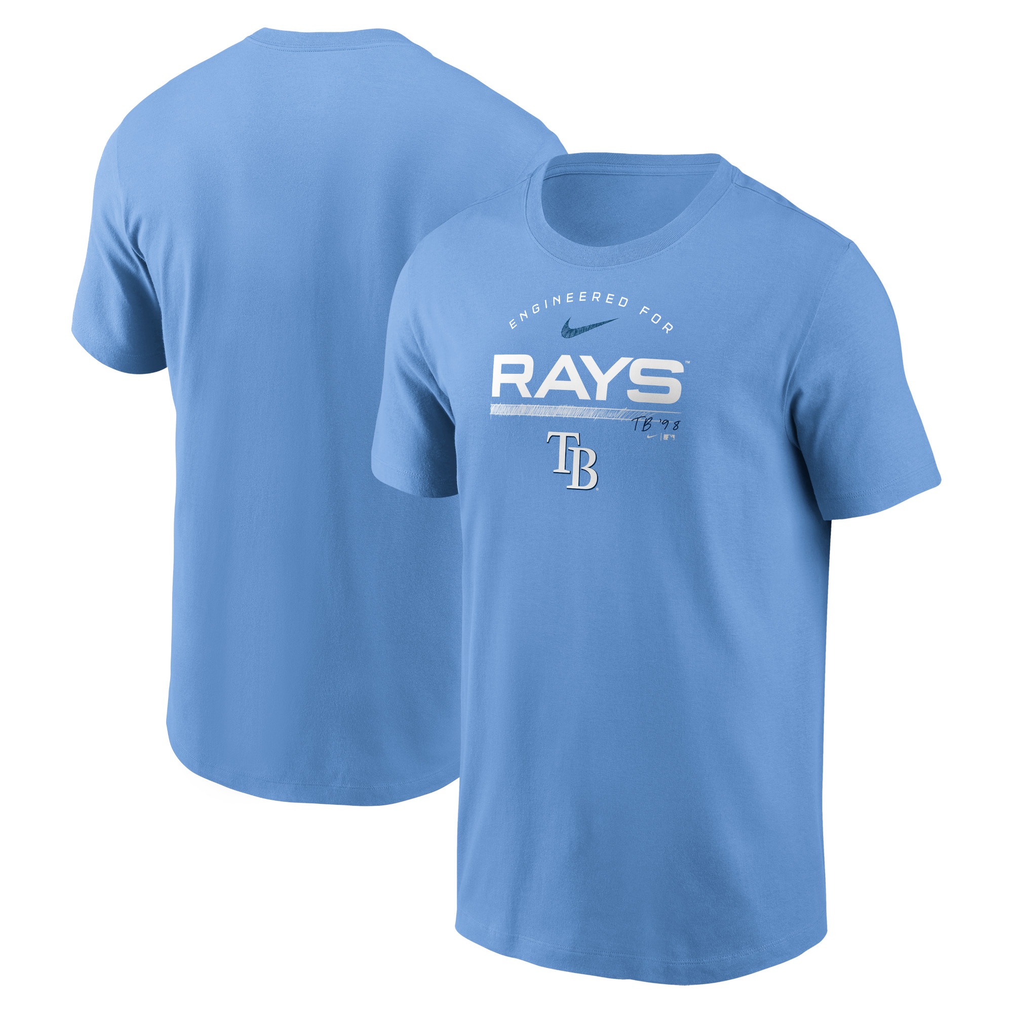 Men's Tampa Bay Rays Nike Light Blue Team Engineered Performance T-Shirt