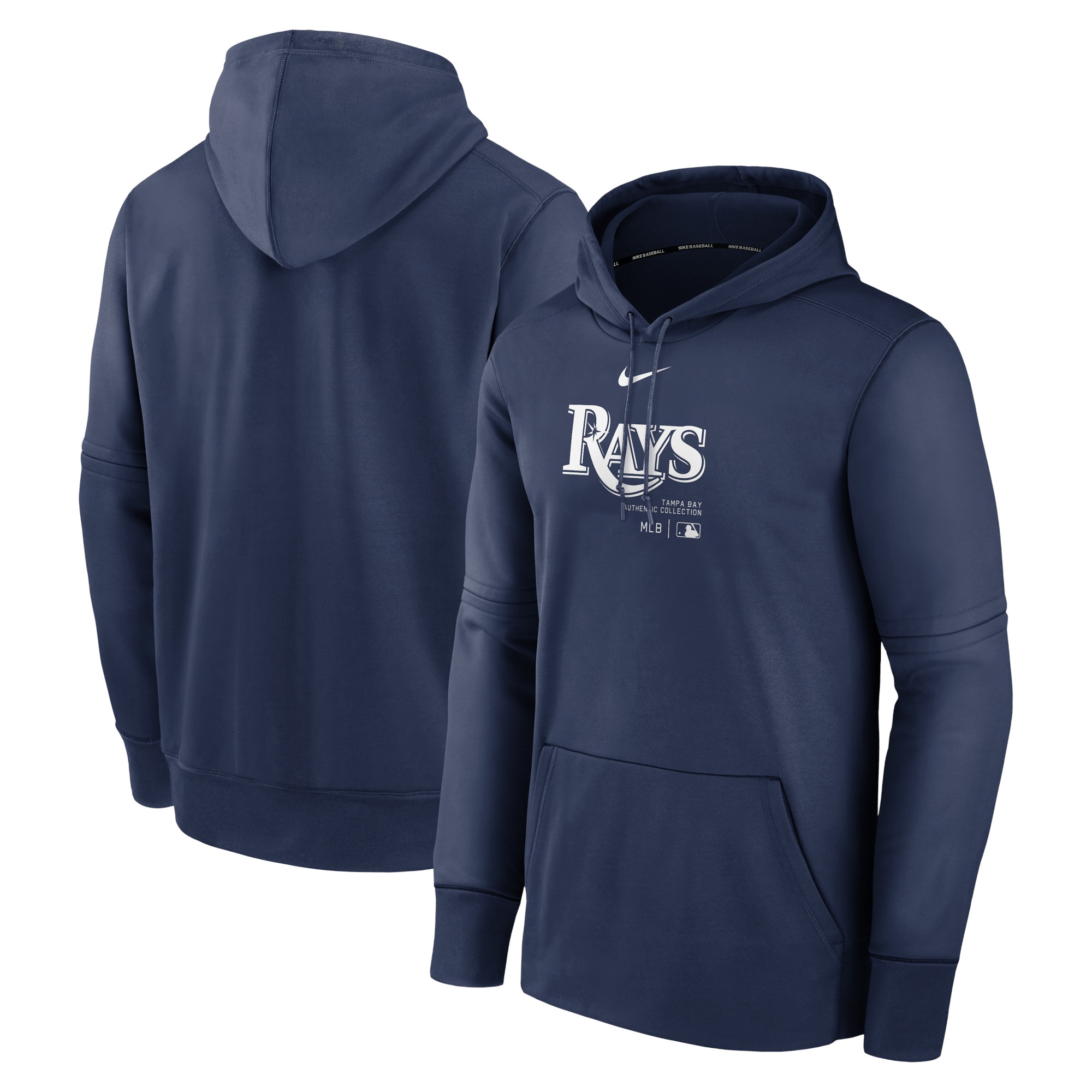Men's Tampa Bay Rays Nike Navy Authentic Collection Practice Performance Pullover Hoodie