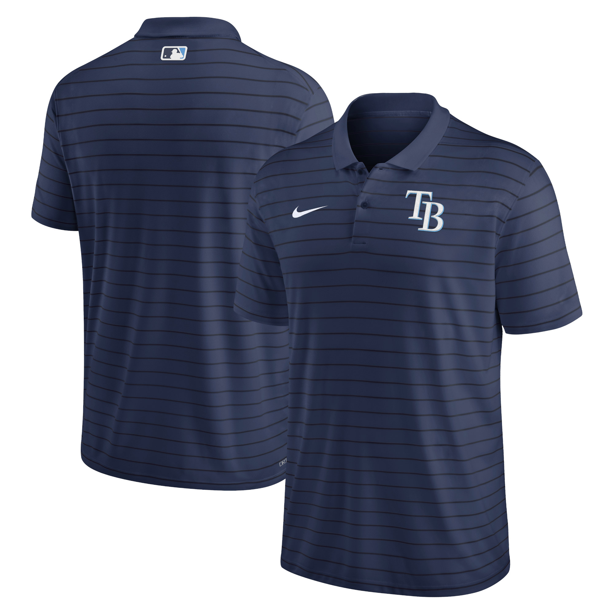 Men's Tampa Bay Rays Nike Navy Authentic Collection Victory Striped Performance Polo