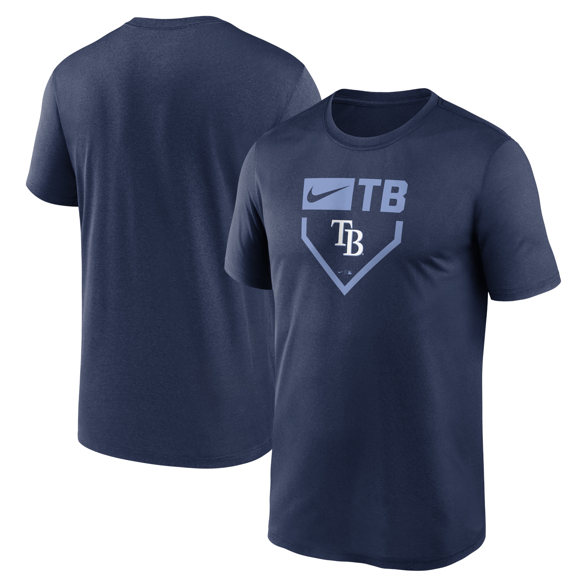 Men's Tampa Bay Rays Nike Navy Home Plate Icon Legend Performance T-Shirt