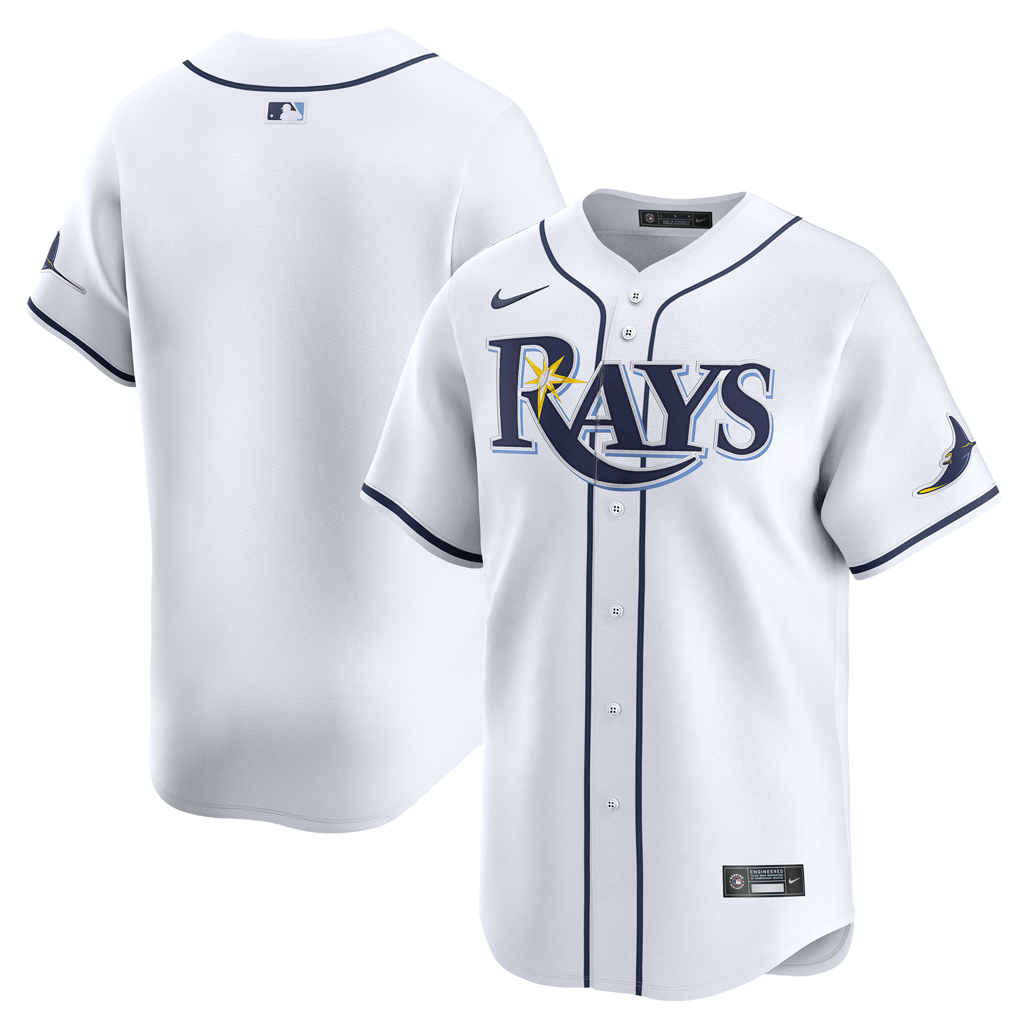 Men's Tampa Bay Rays Nike White Home Limited Jersey