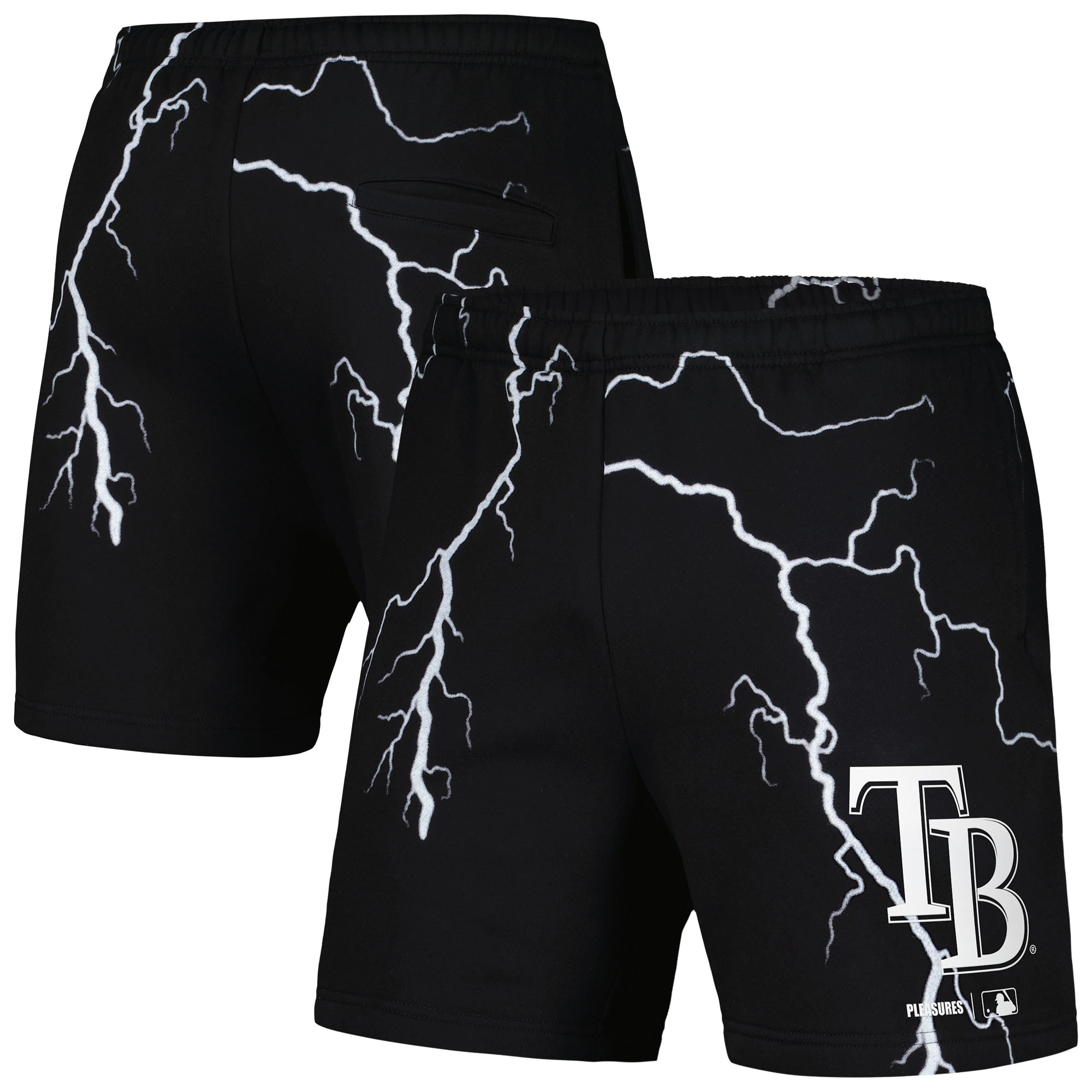 Men's Tampa Bay Rays  PLEASURES Black Lightning Shorts