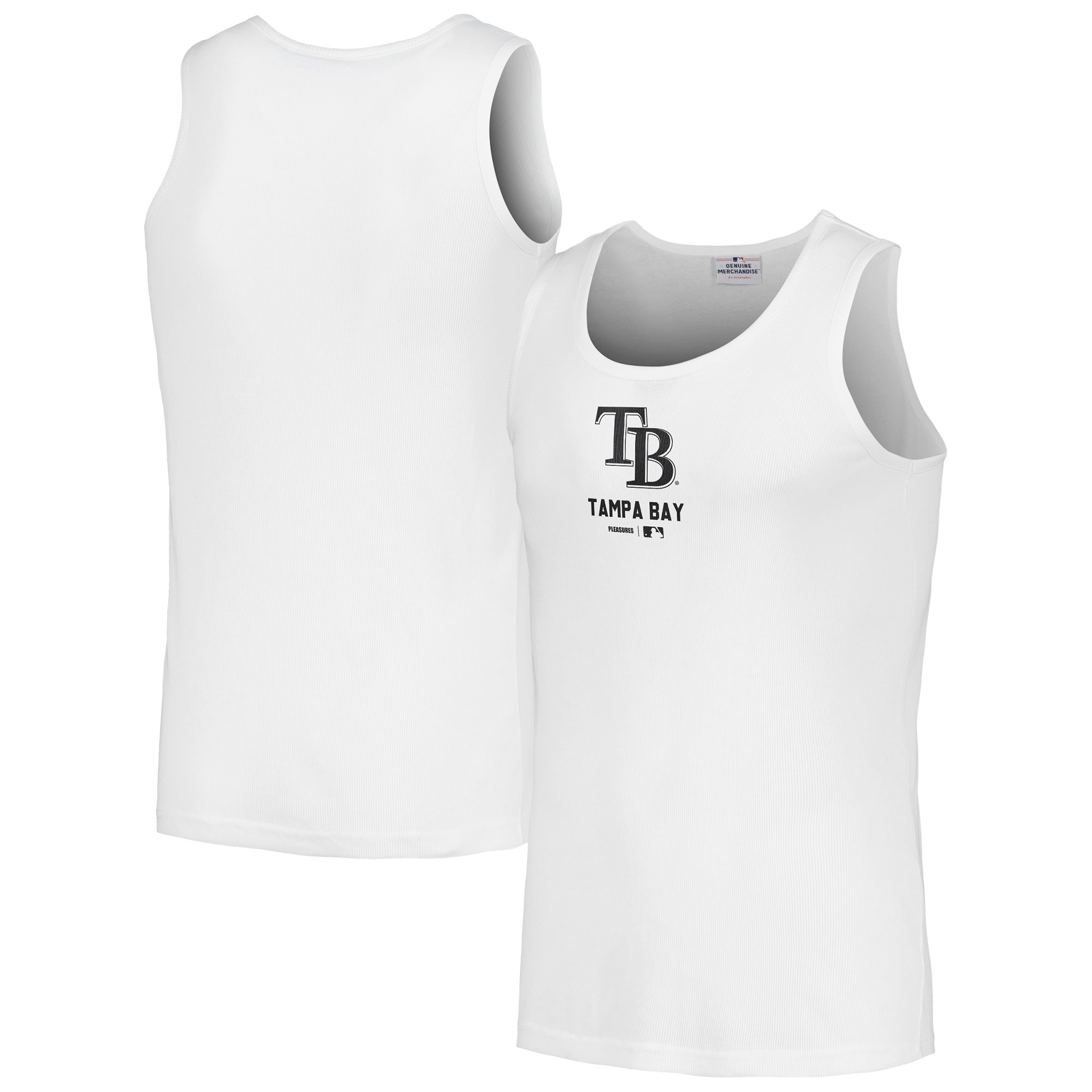 Men's Tampa Bay Rays  PLEASURES White Two-Pack Tank Top