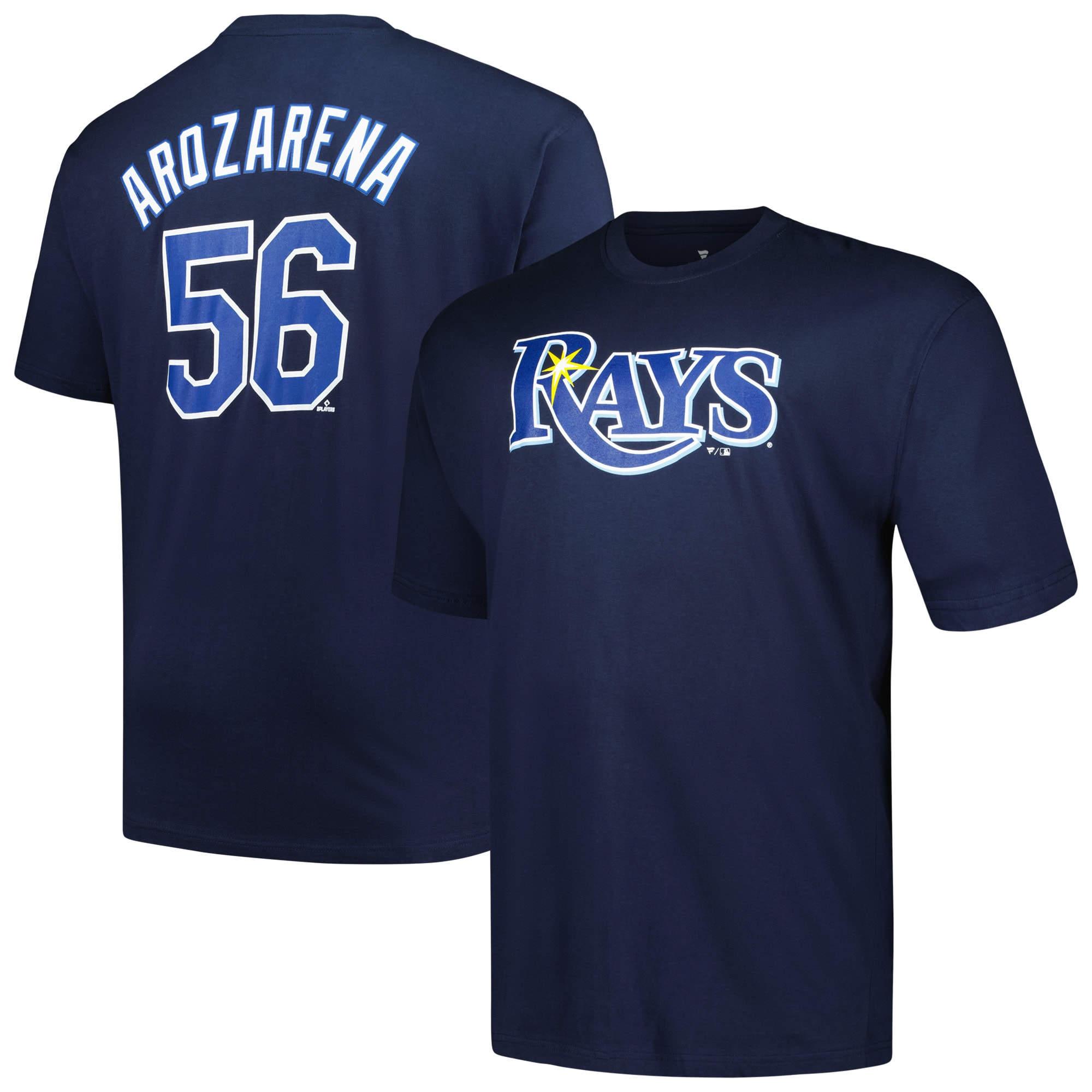 Men's Tampa Bay Rays Randy Arozarena Navy Big & Tall Name & Number T-Shirt