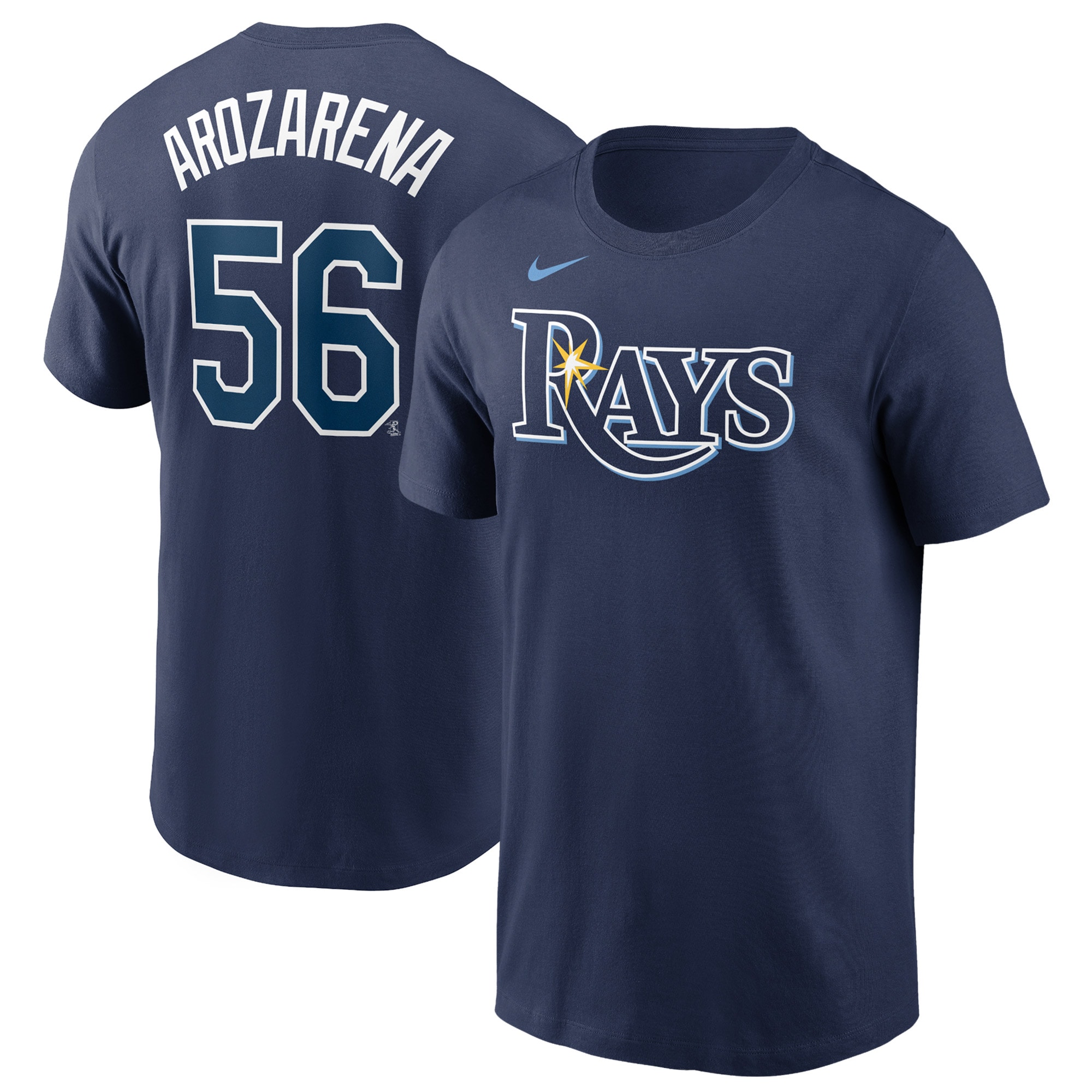 Men's Tampa Bay Rays Randy Arozarena Nike Navy Name & Number T-Shirt