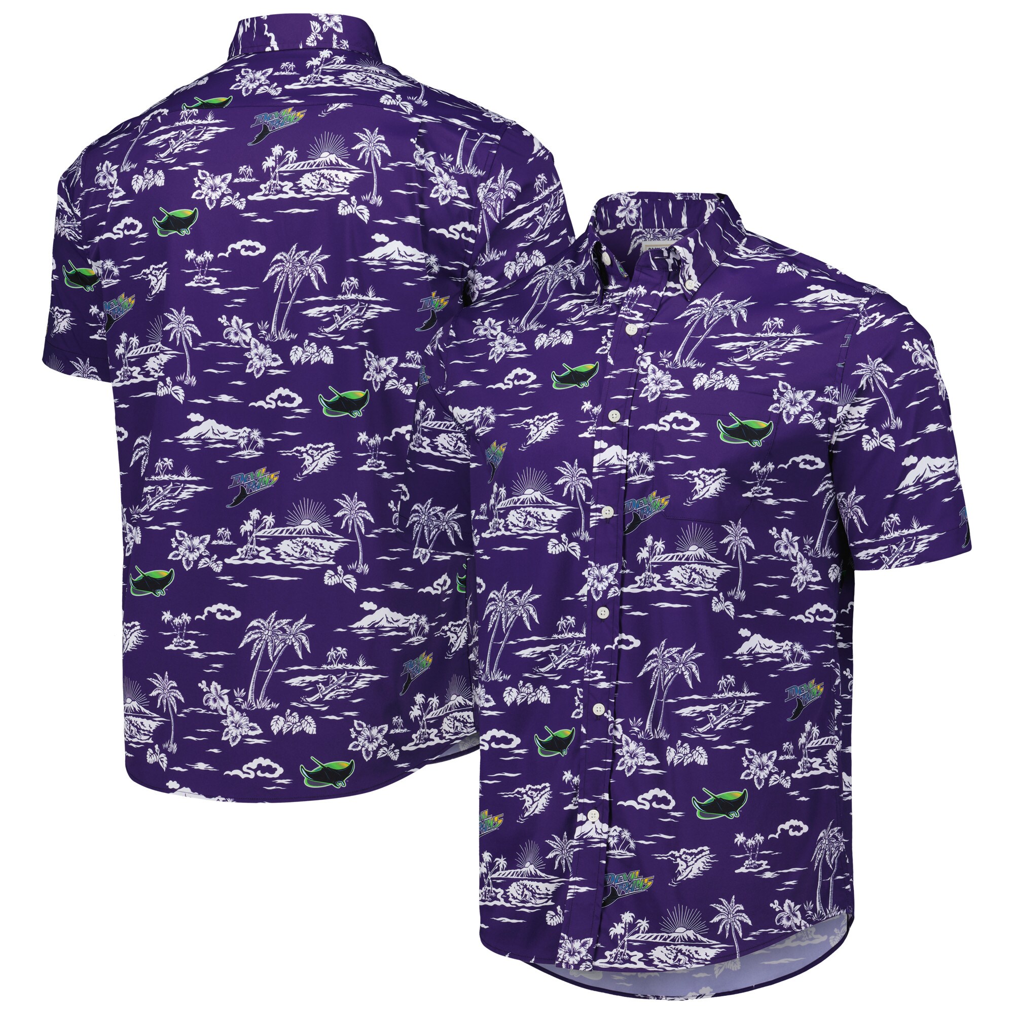 Men's Tampa Bay Rays Reyn Spooner Purple Kekai Button-Down Shirt