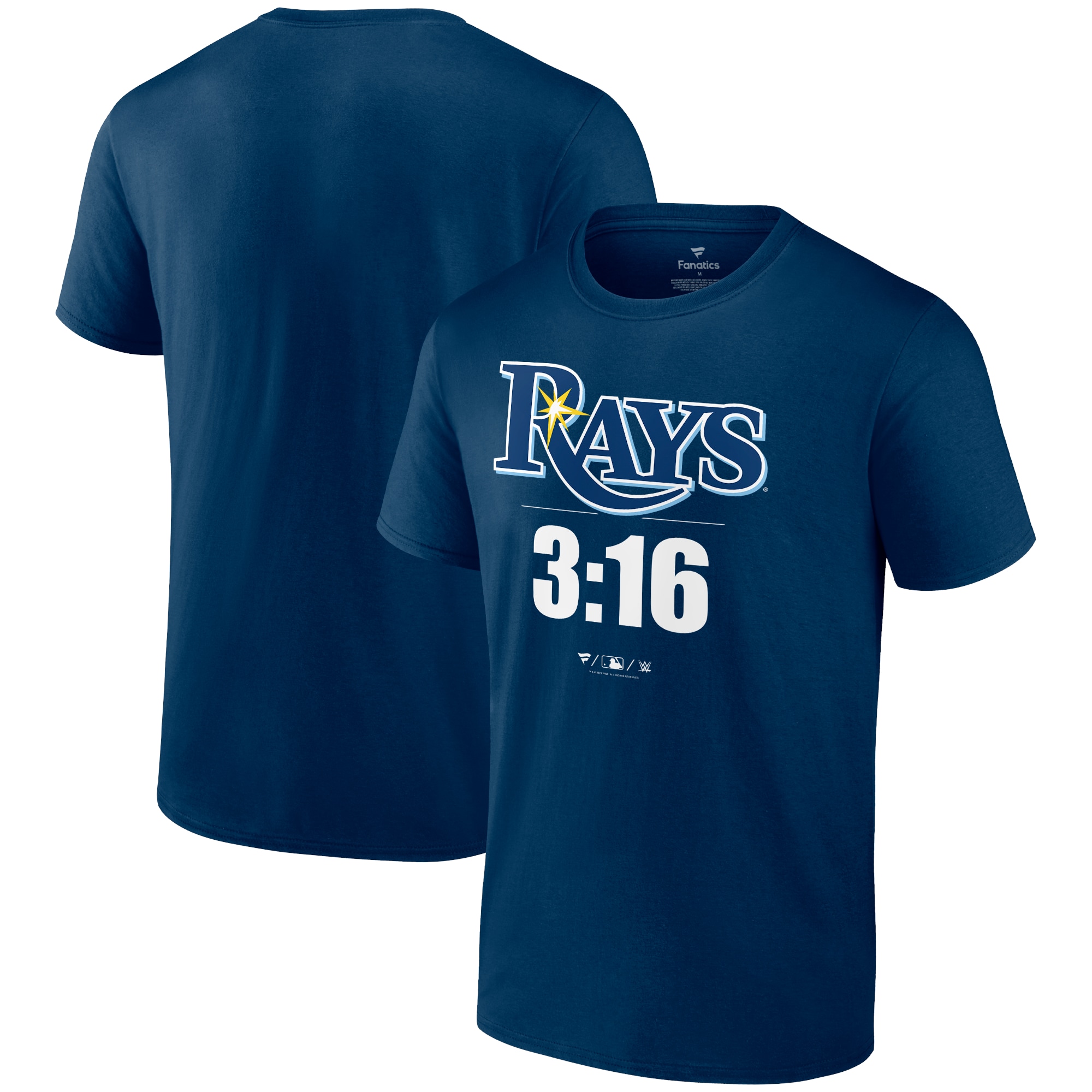 Men's Tampa Bay Rays "Stone Cold" Steve Austin Branded Navy 3:16 T-Shirt