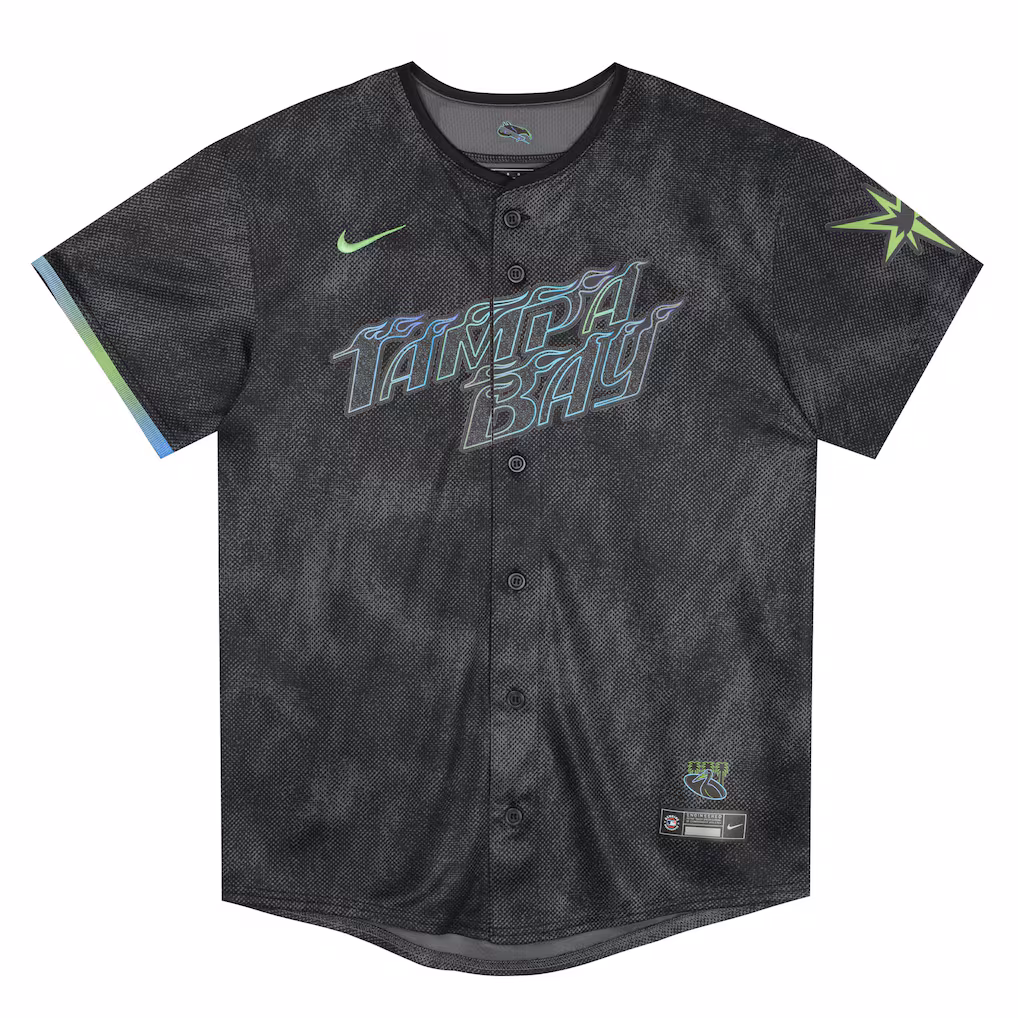 Preschool Tampa Bay Rays Nike Black City Connect Jersey - Image 2