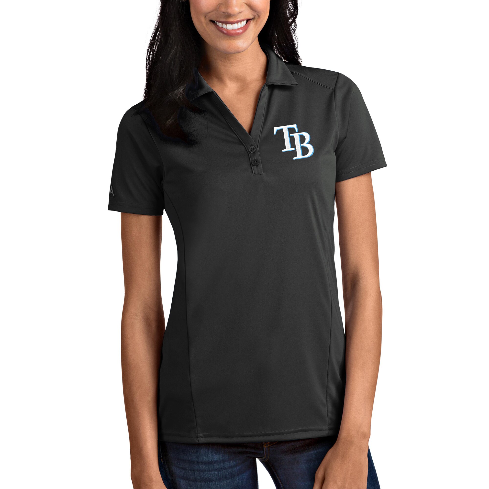 Tampa Bay Rays Antigua Women's Tribute Polo - Gray