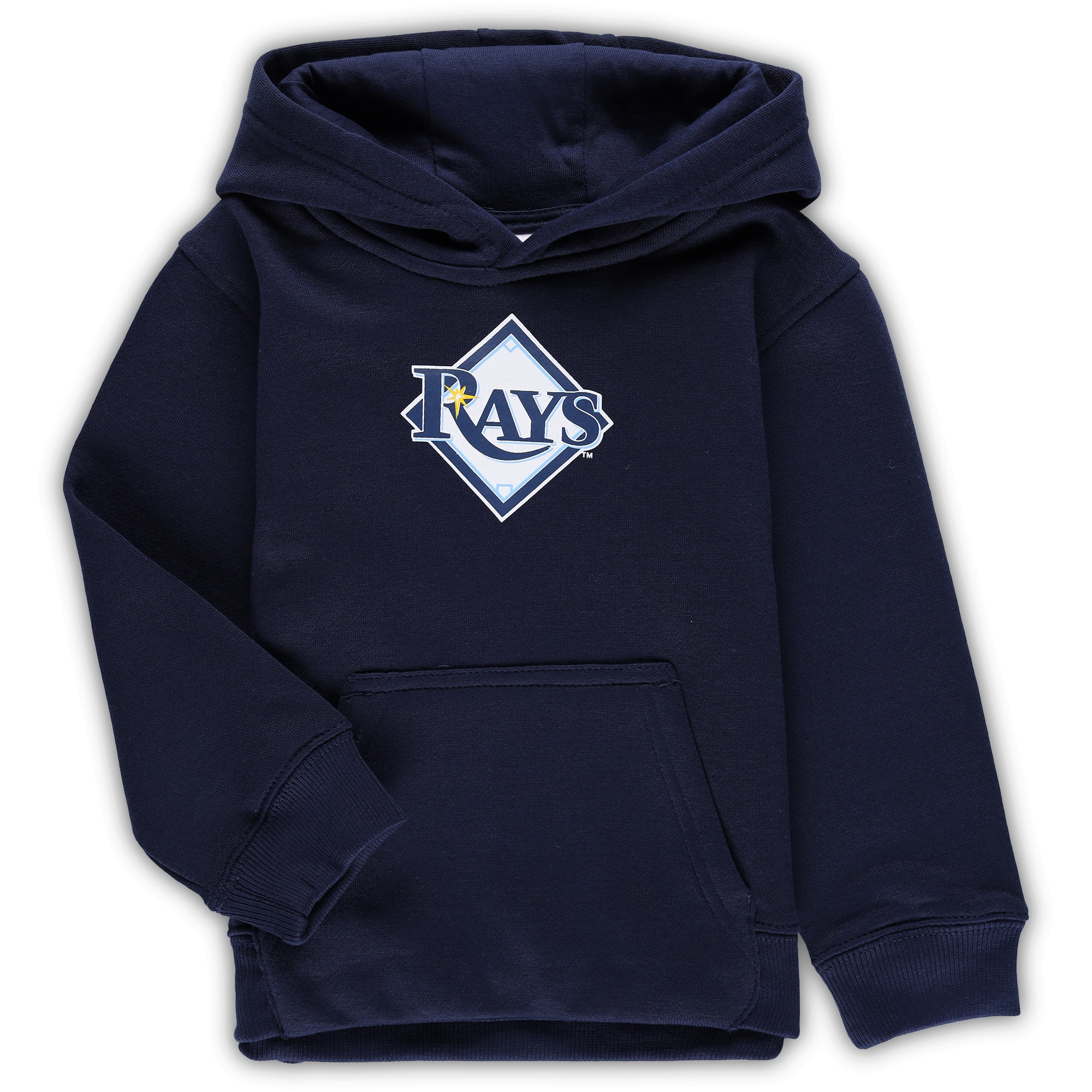 Toddler Tampa Bay Rays Navy Team Primary Logo Fleece Pullover Hoodie