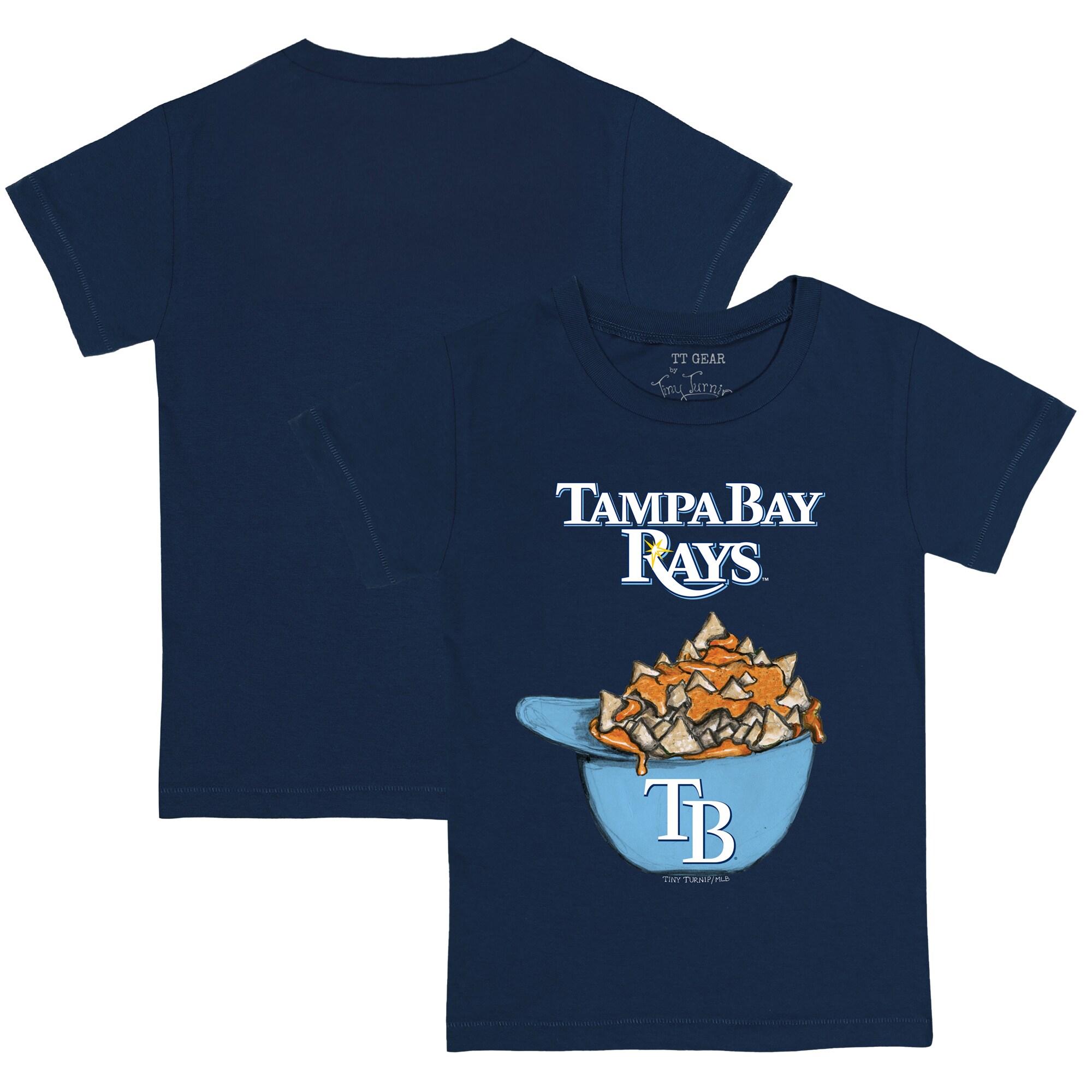 Toddler Tampa Bay Rays Tiny Turnip Navy Nacho Helmet T-Shirt